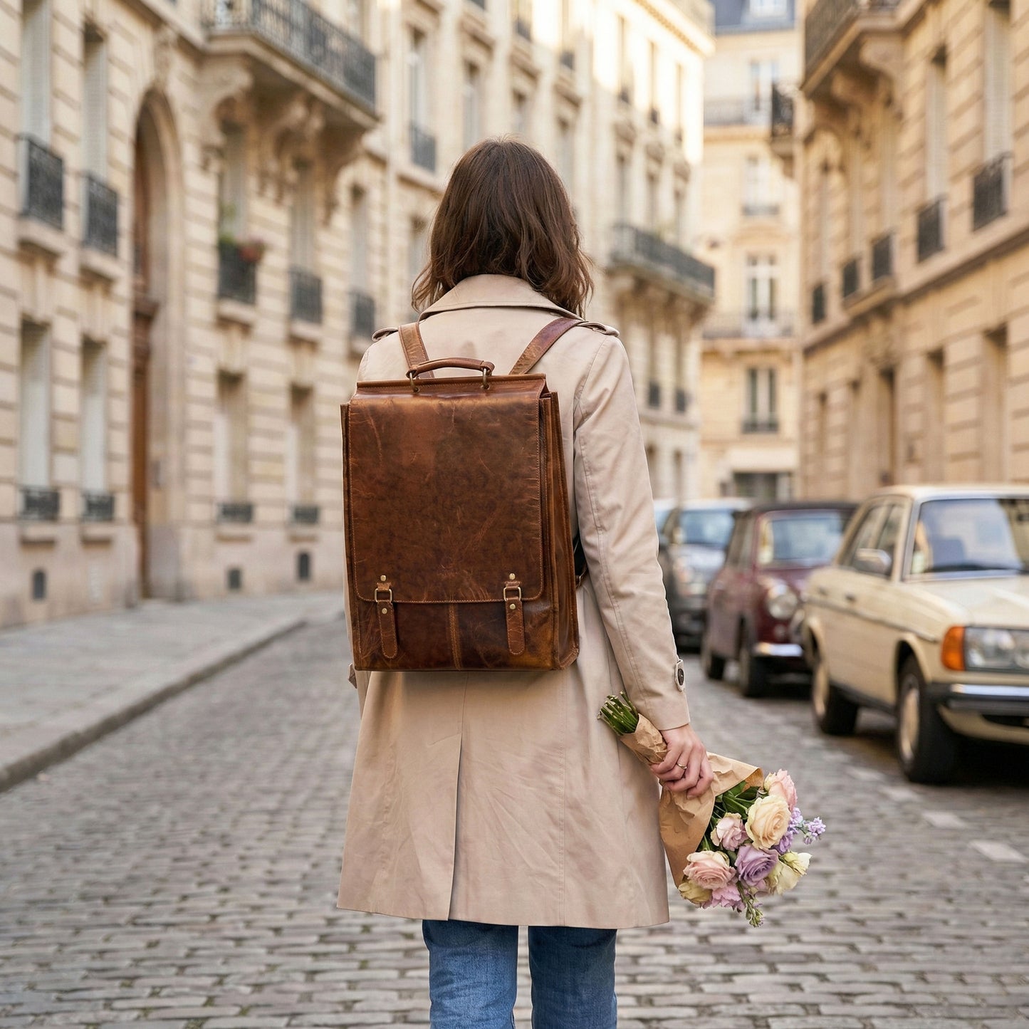 Luxurio Craft Genuine Leather Backpack for Men & Women | Vintage Handmade Leather Laptop Bag | Office, Travel & College Use | Brown