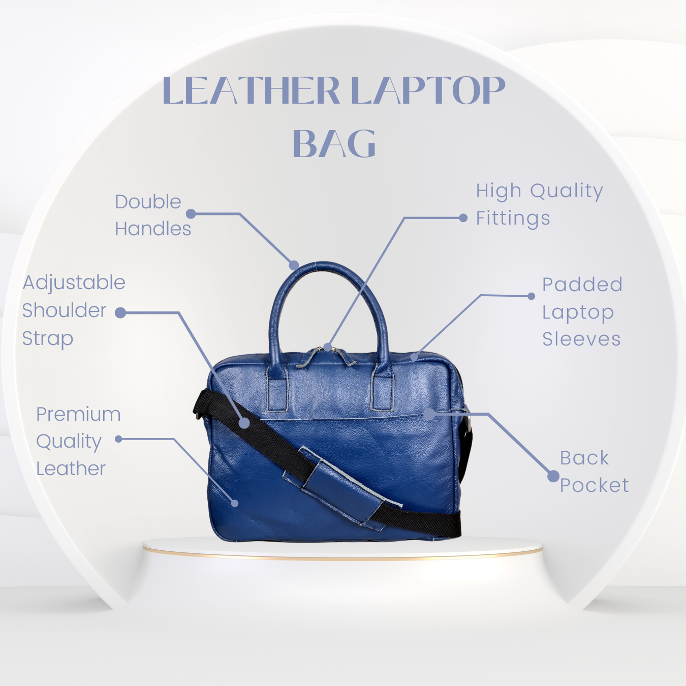 Navy Blue Messenger Bag – Stylish & Functional (Unisex)