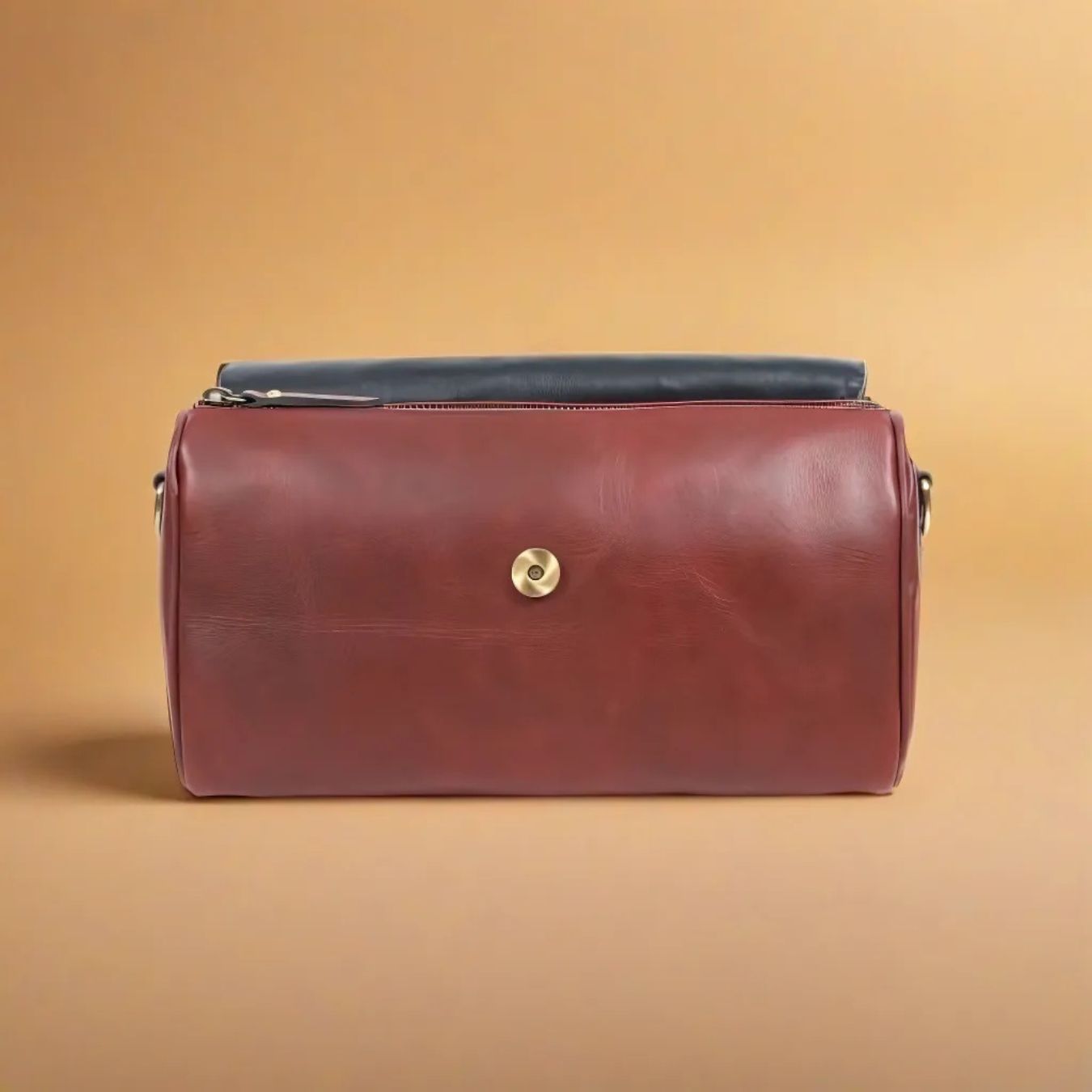 Premium Brown Leather Shoulder Bag with Floral Embroidery – Elegant Craftsmanship for Modern Women