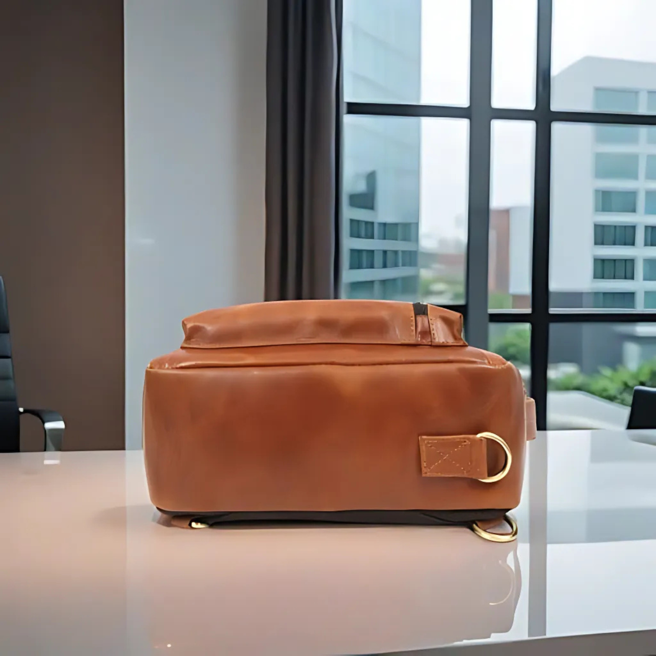 Premium Tan Leather Laptop cum Backpack Bag ā Versatile, Elegant & Built for Everyday Utility