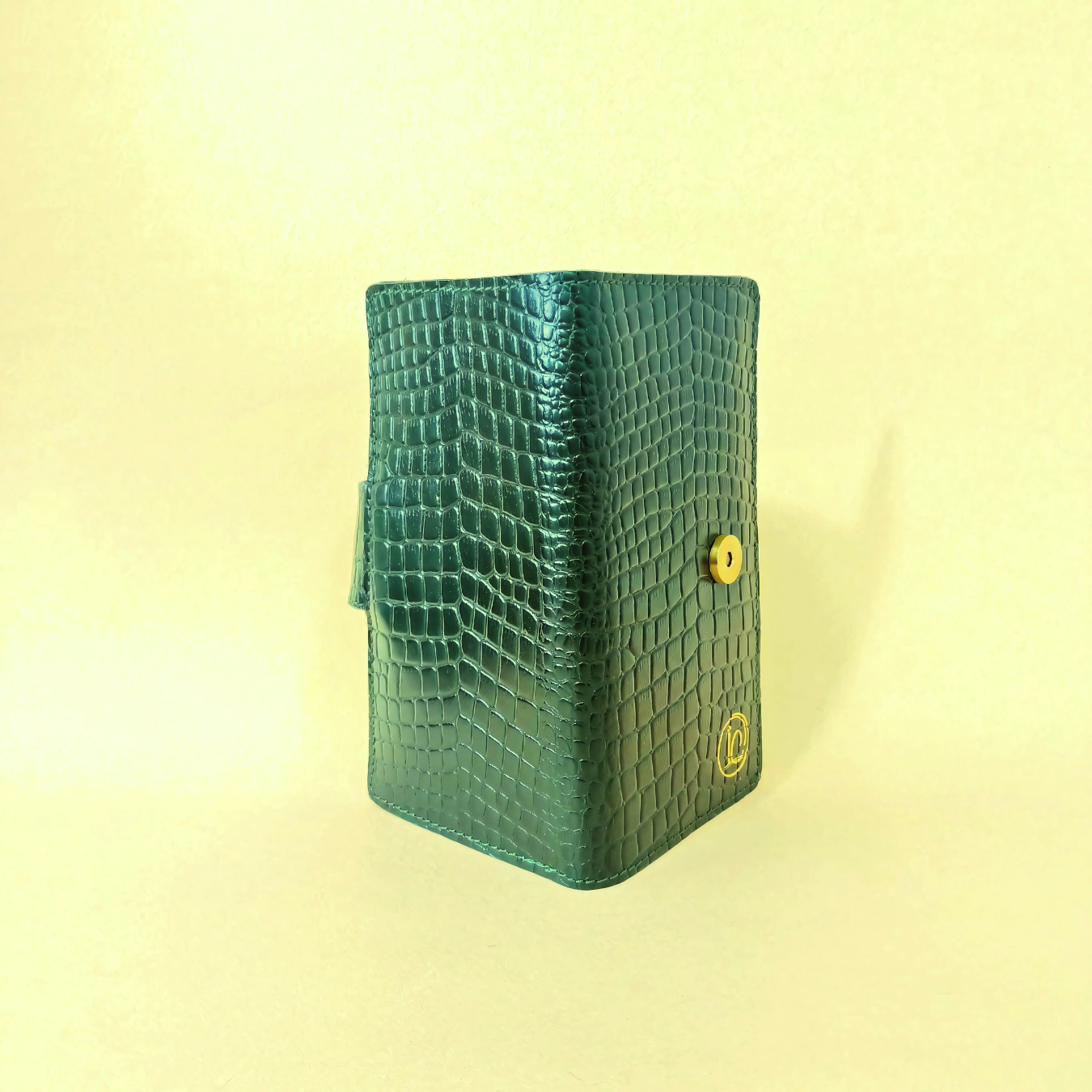 Dark Green Croo Print Passport Holder Wallet – Stylish & Secure (Unisex)