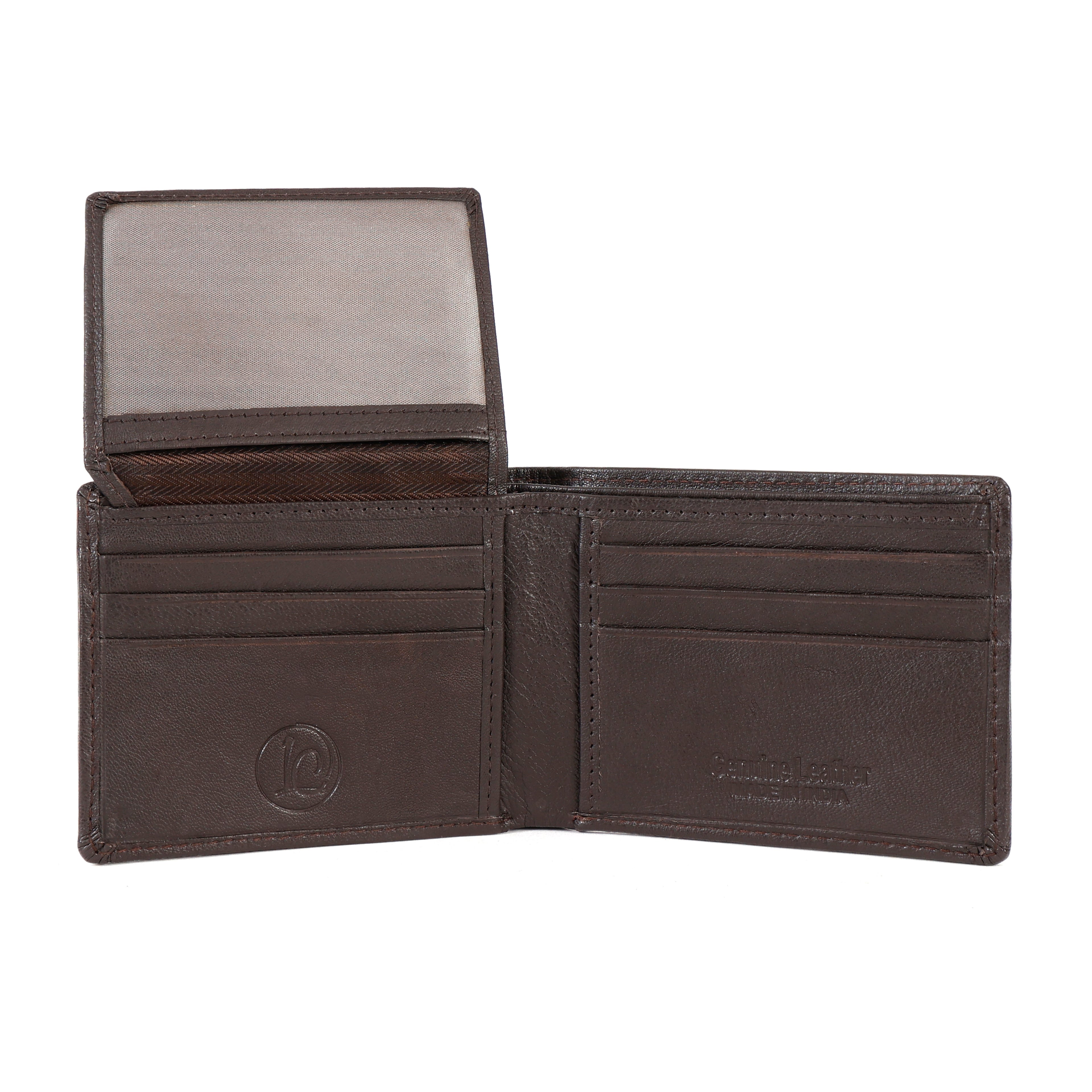Premium Brown Leather Wallet for Men – Genuine Leather Classic Bifold Wallet