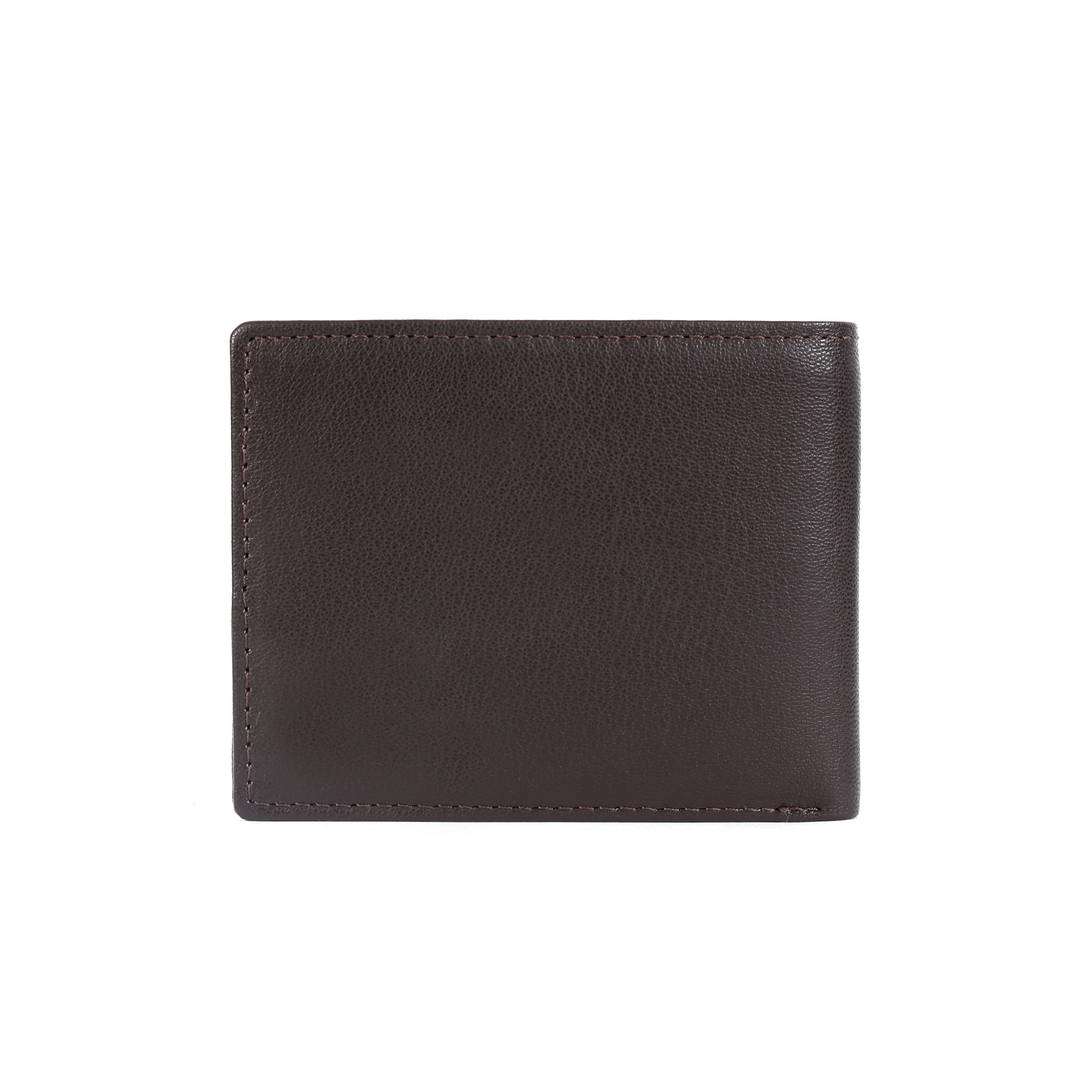Premium Brown Leather Wallet for Men – Genuine Leather Bifold Wallet with ID Window