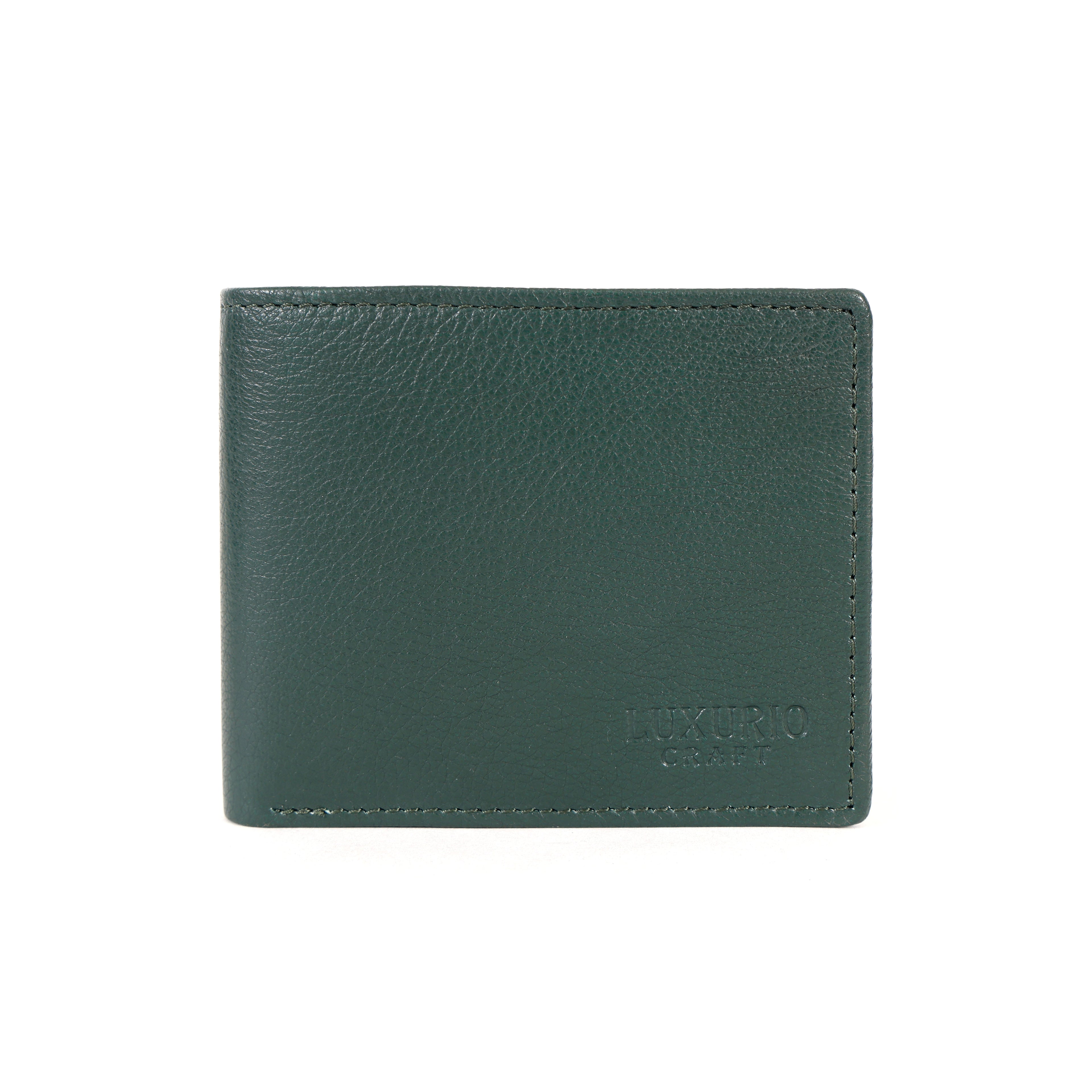Premium Green Leather Wallet for Men – Slim, Stylish & Durable Genuine Leather Wallet
