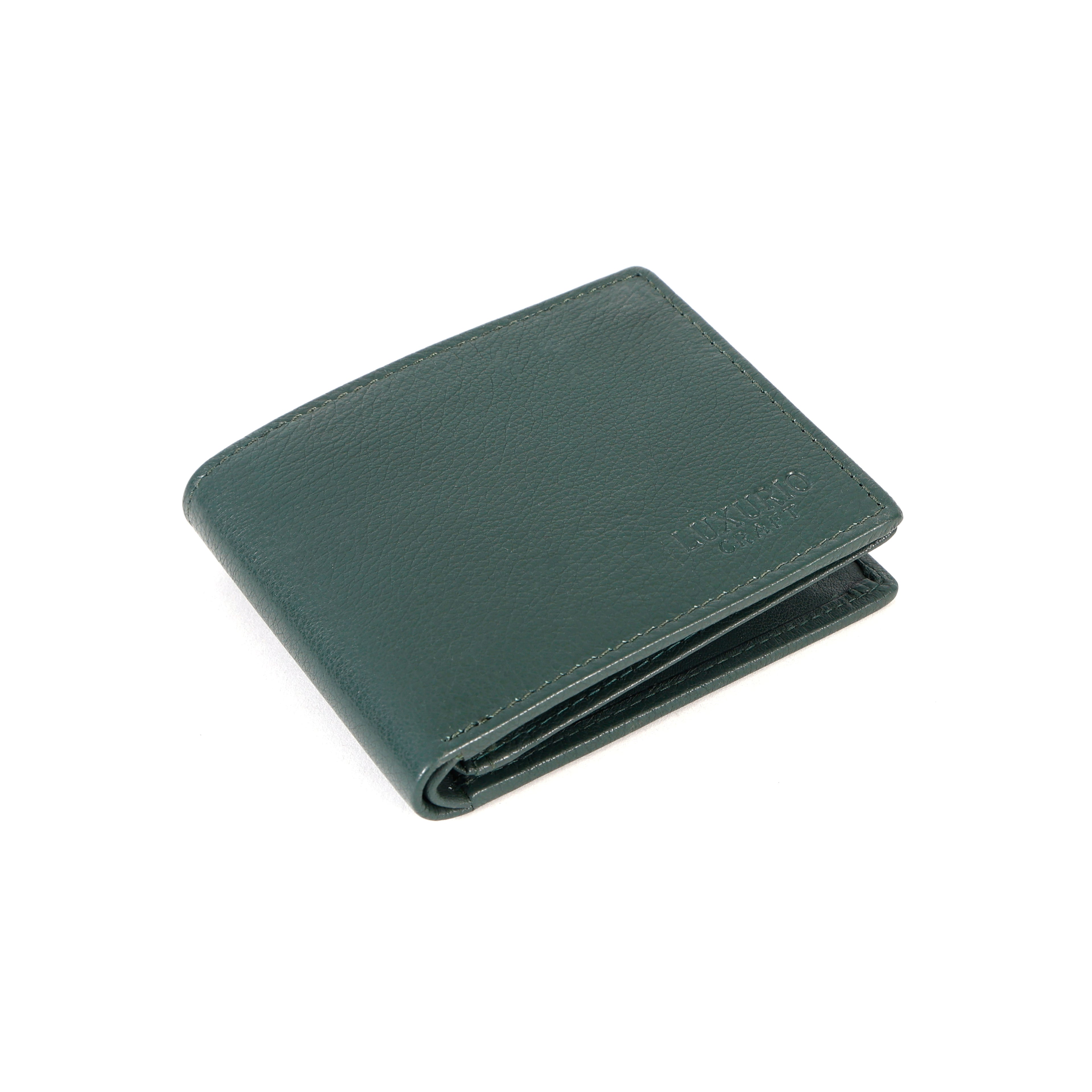 Premium Green Leather Wallet for Men – Slim, Stylish & Durable Genuine Leather Wallet