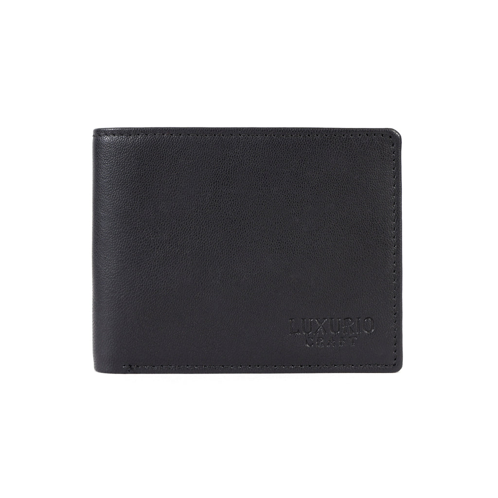 Premium Black Leather Wallet – Slim Minimalist Wallet for Men
