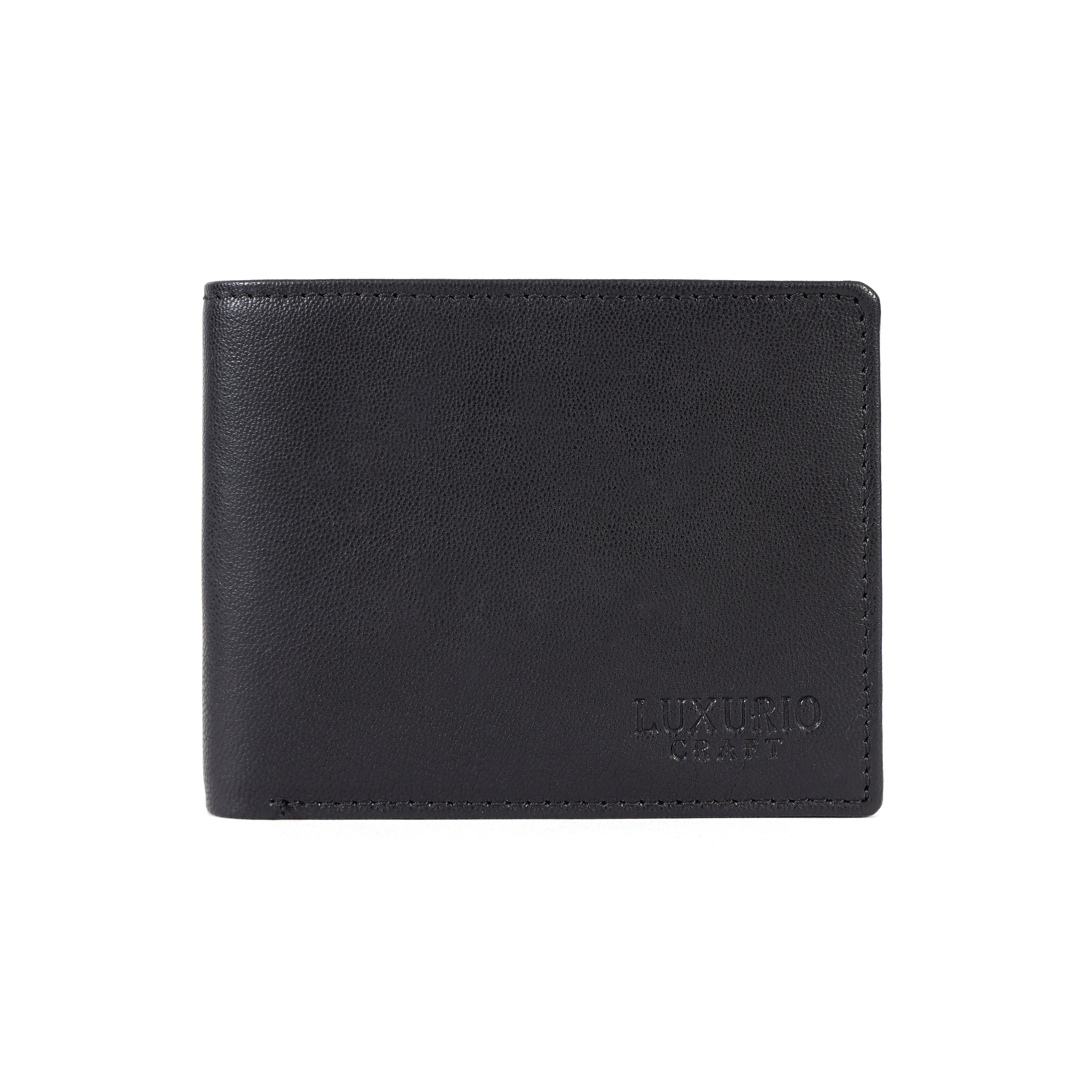 Premium Black Leather Wallet – Slim Minimalist Wallet for Men