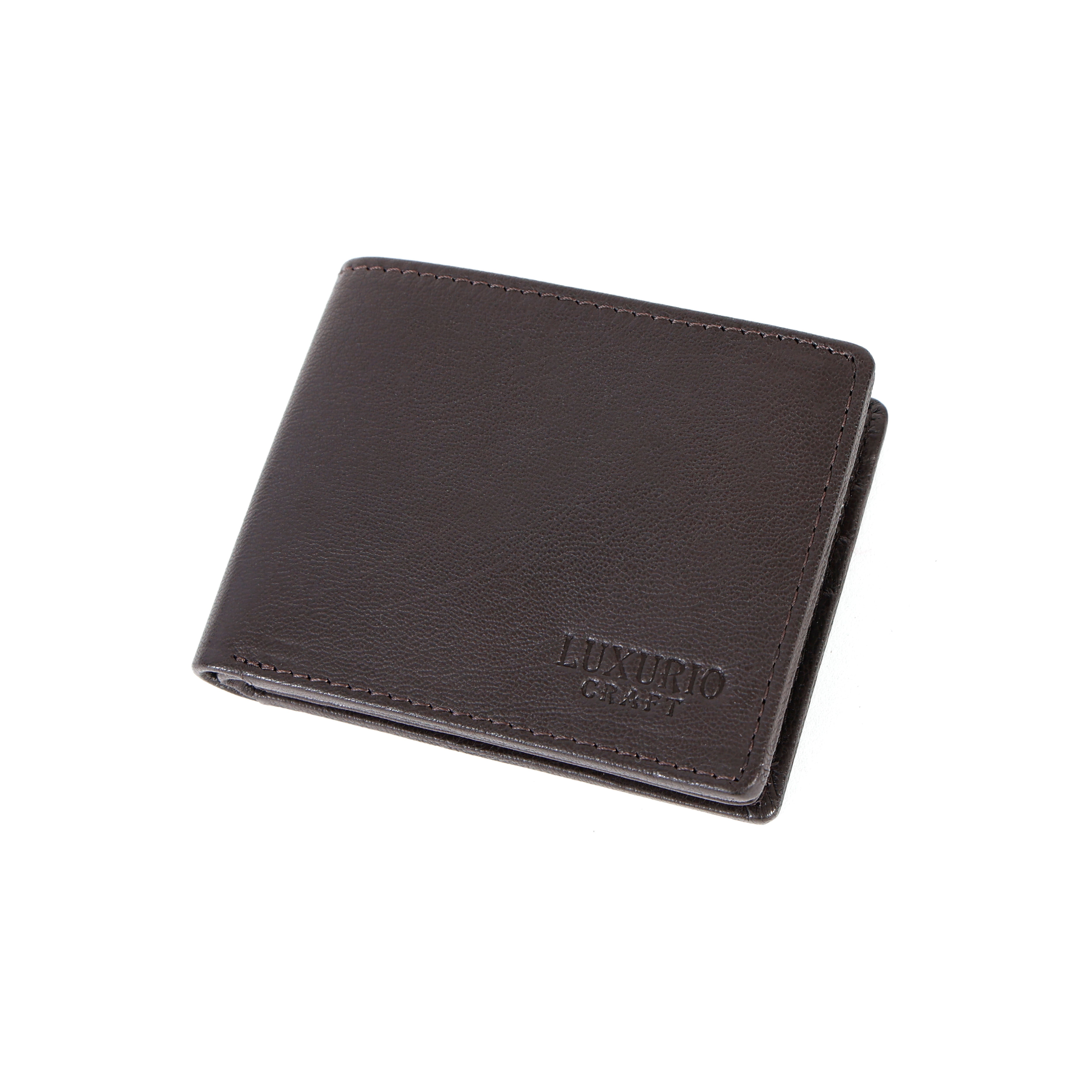 Brown Genuine Leather Wallet for Men – Premium Slim Bifold Wallet with Card Slots & ID Window