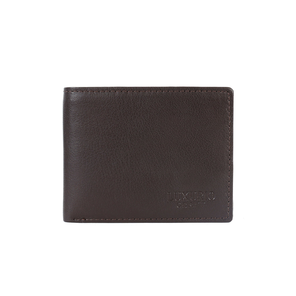 Premium Brown Leather Wallet for Men – Genuine Leather Classic Bifold Wallet