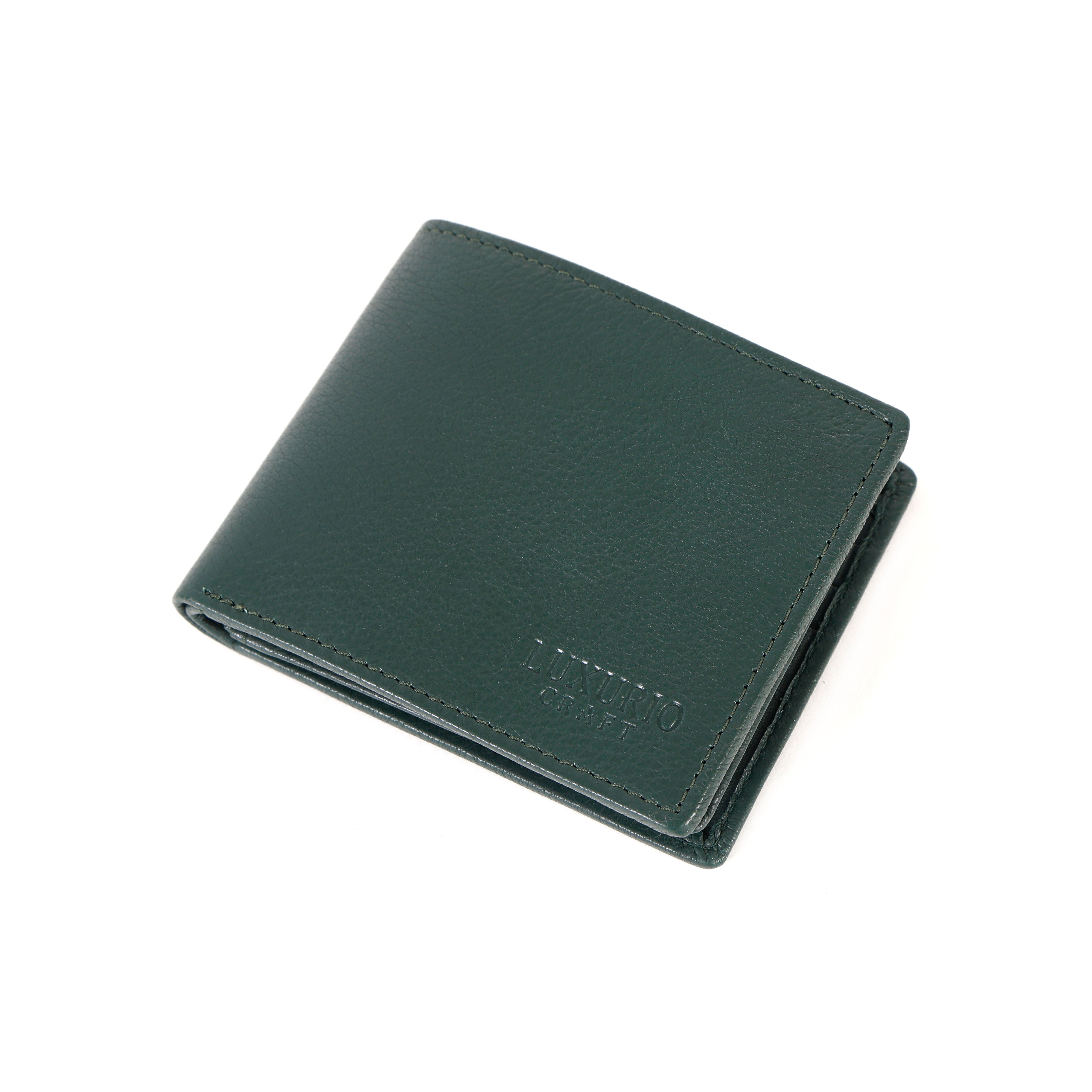 Premium Green Leather Wallet for Men – Slim, Stylish & Durable Genuine Leather Wallet