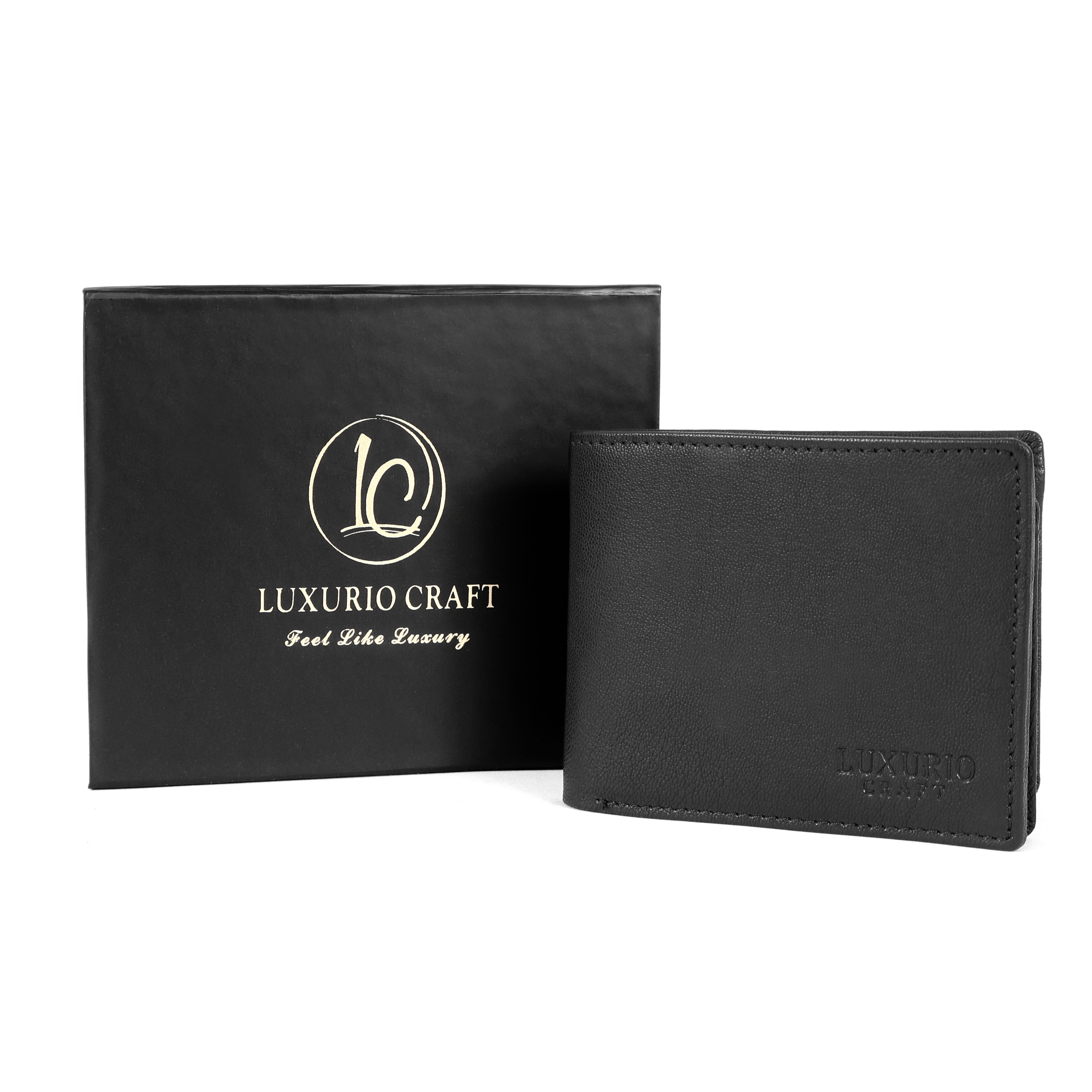 Premium Black Leather Wallet – Slim Minimalist Wallet for Men