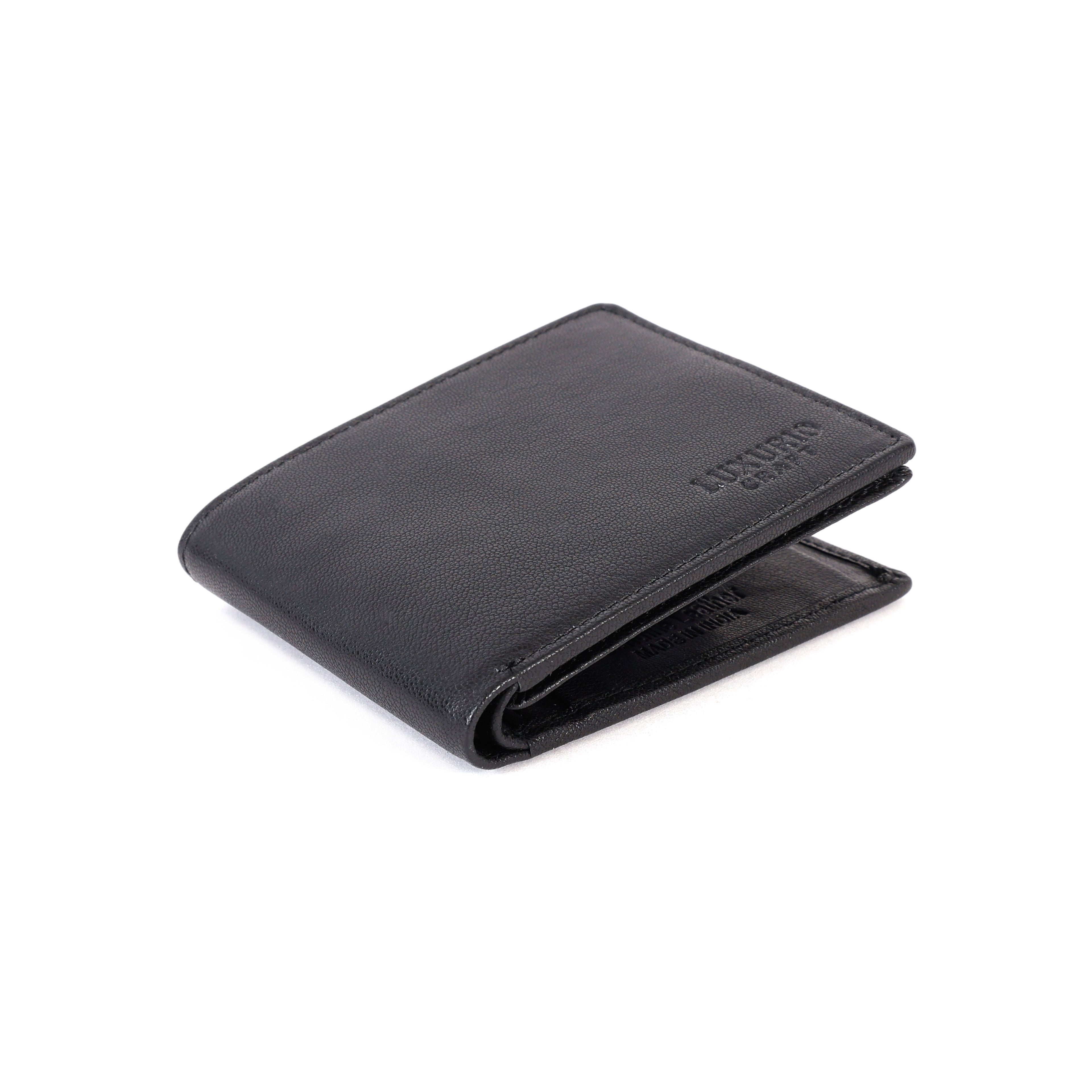 Premium Black Leather Wallet – Slim Minimalist Wallet for Men
