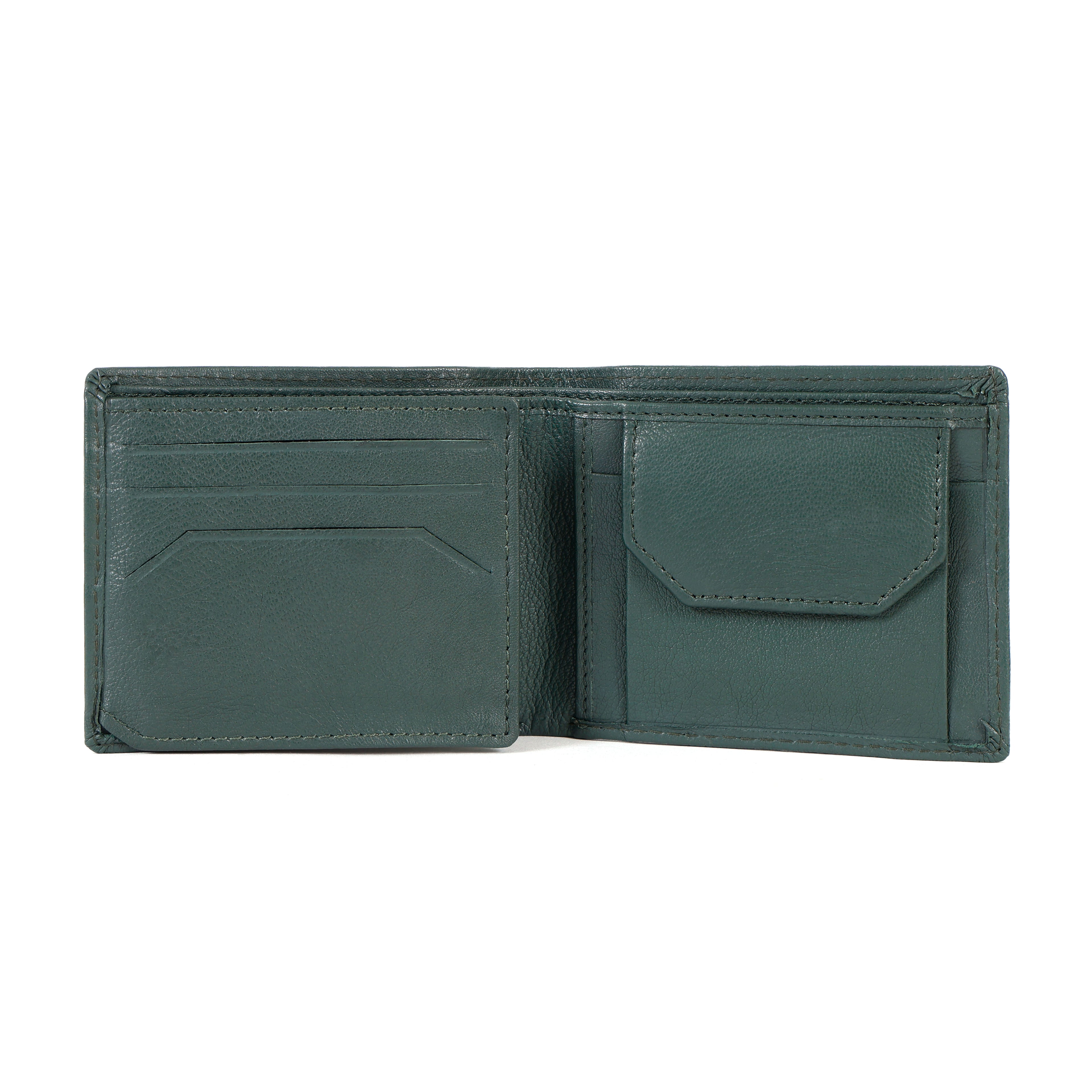 Green Leather Wallet for Men – Premium Genuine Leather Slim Wallet