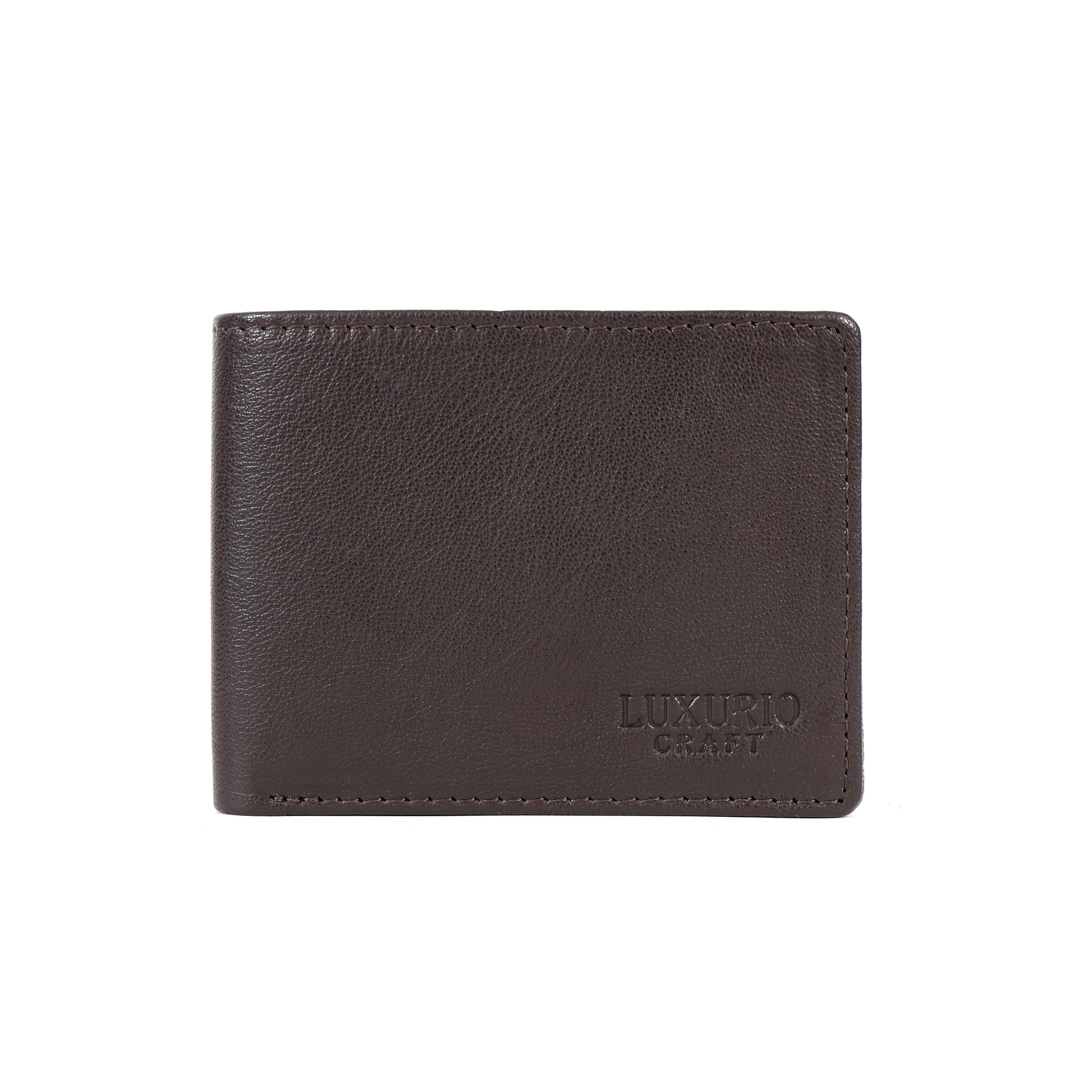 Premium Brown Leather Wallet for Men – Genuine Leather Classic Bifold Wallet