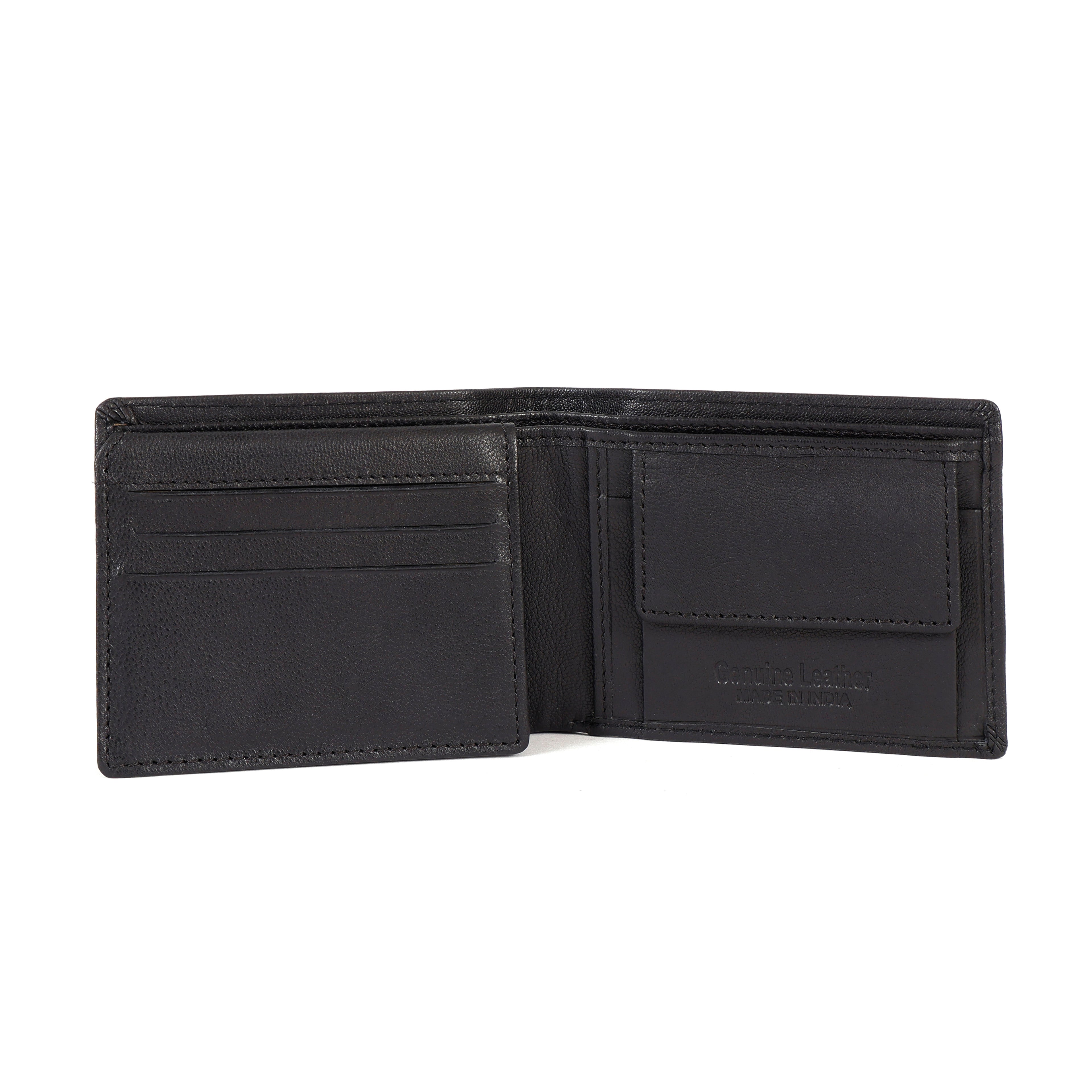 Premium Black Leather Wallet – Slim Minimalist Wallet for Men
