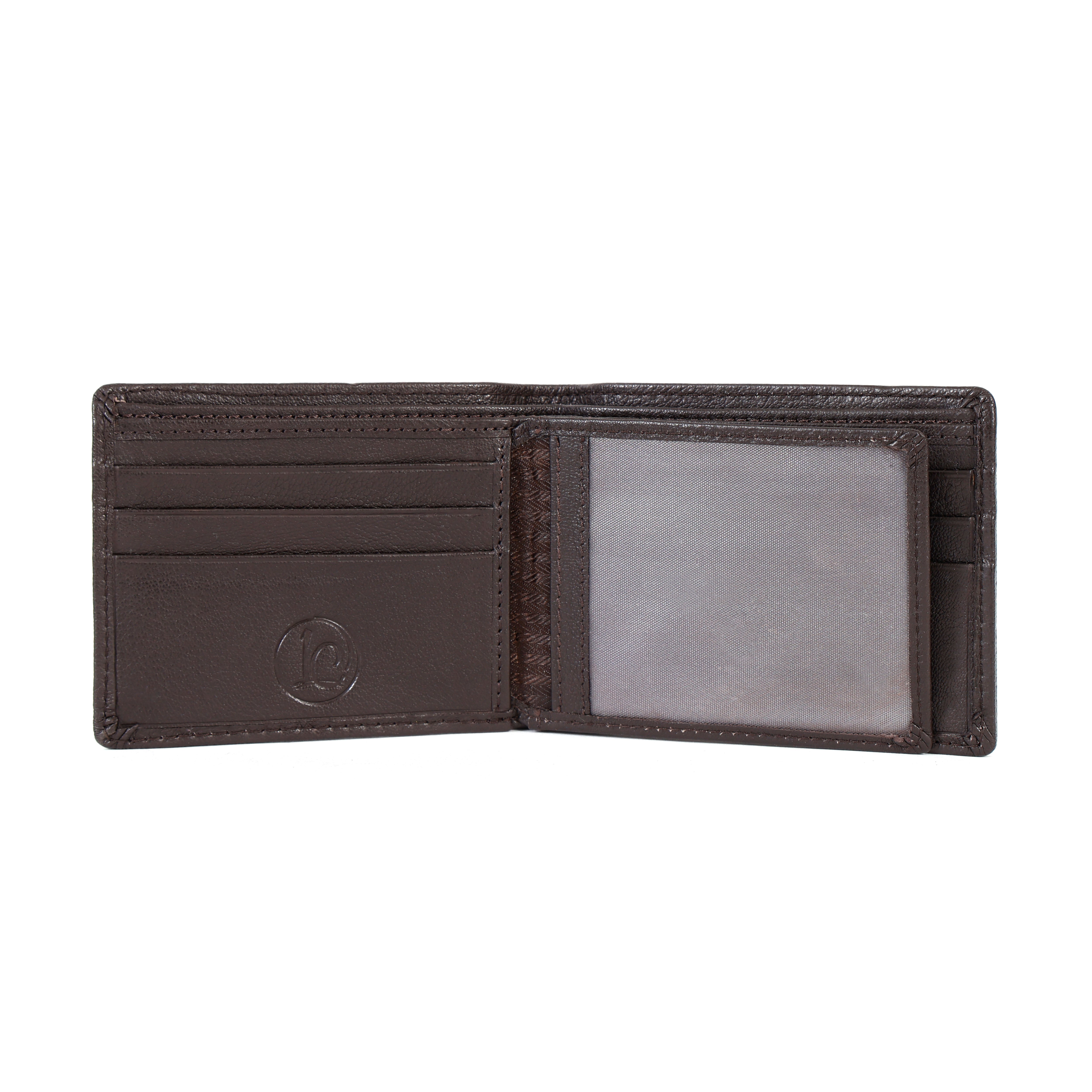 Brown Genuine Leather Wallet for Men – Premium Slim Bifold Wallet with ID Window & Card Slots