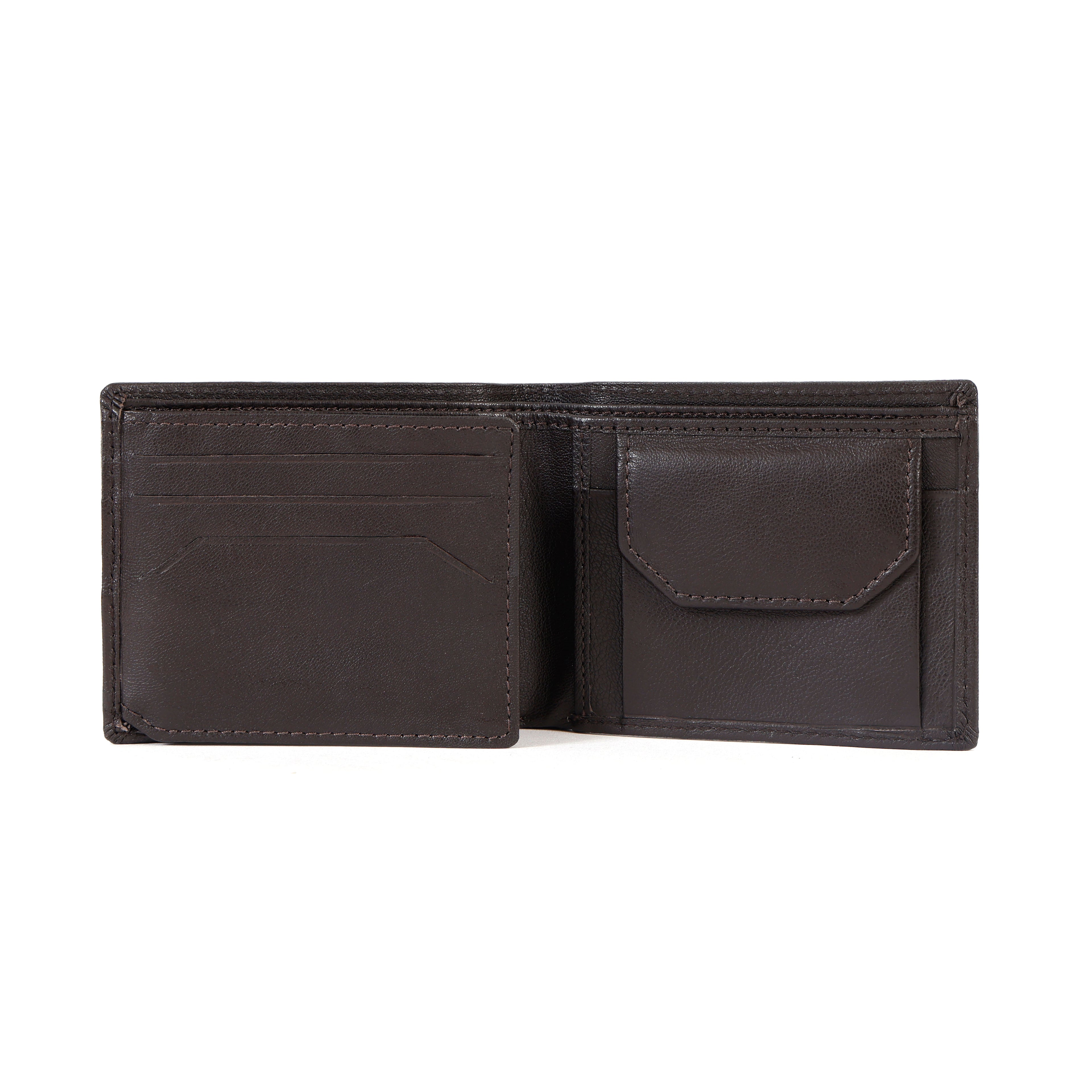 Premium Brown Leather Wallet for Men – Genuine Leather Classic Bifold Wallet