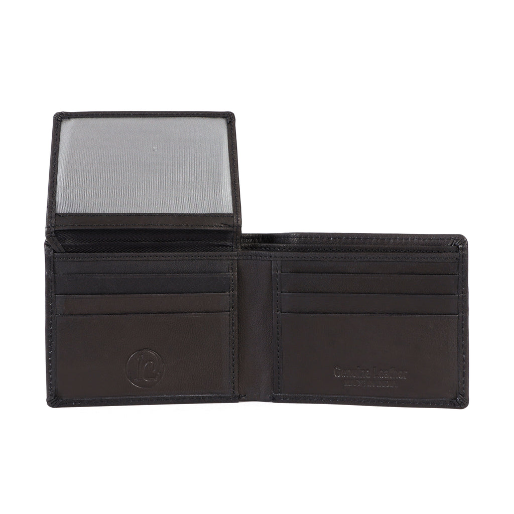Classic Black Leather Wallet for Men – Elegant, Durable & Slim Design