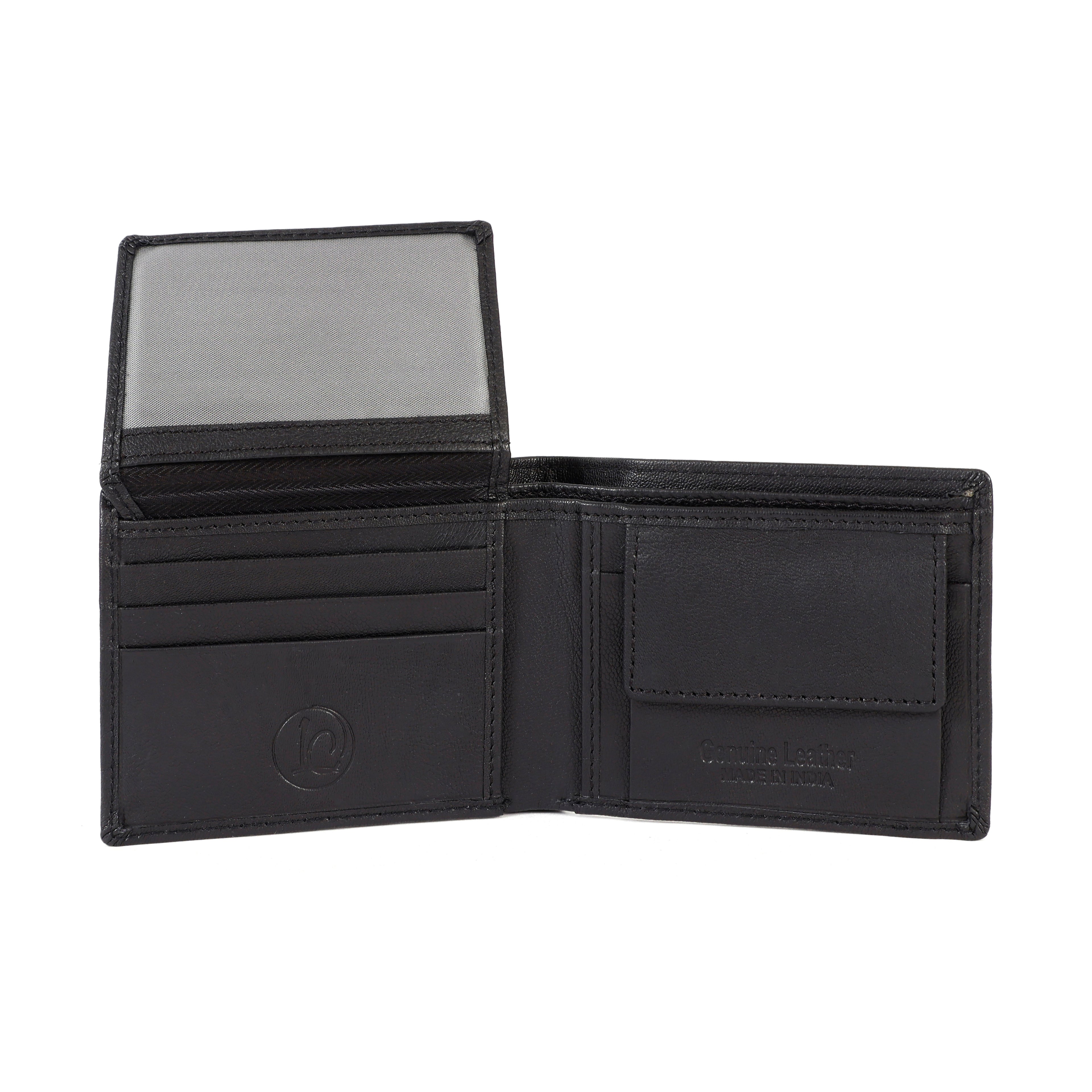 Premium Black Leather Wallet – Slim Minimalist Wallet for Men