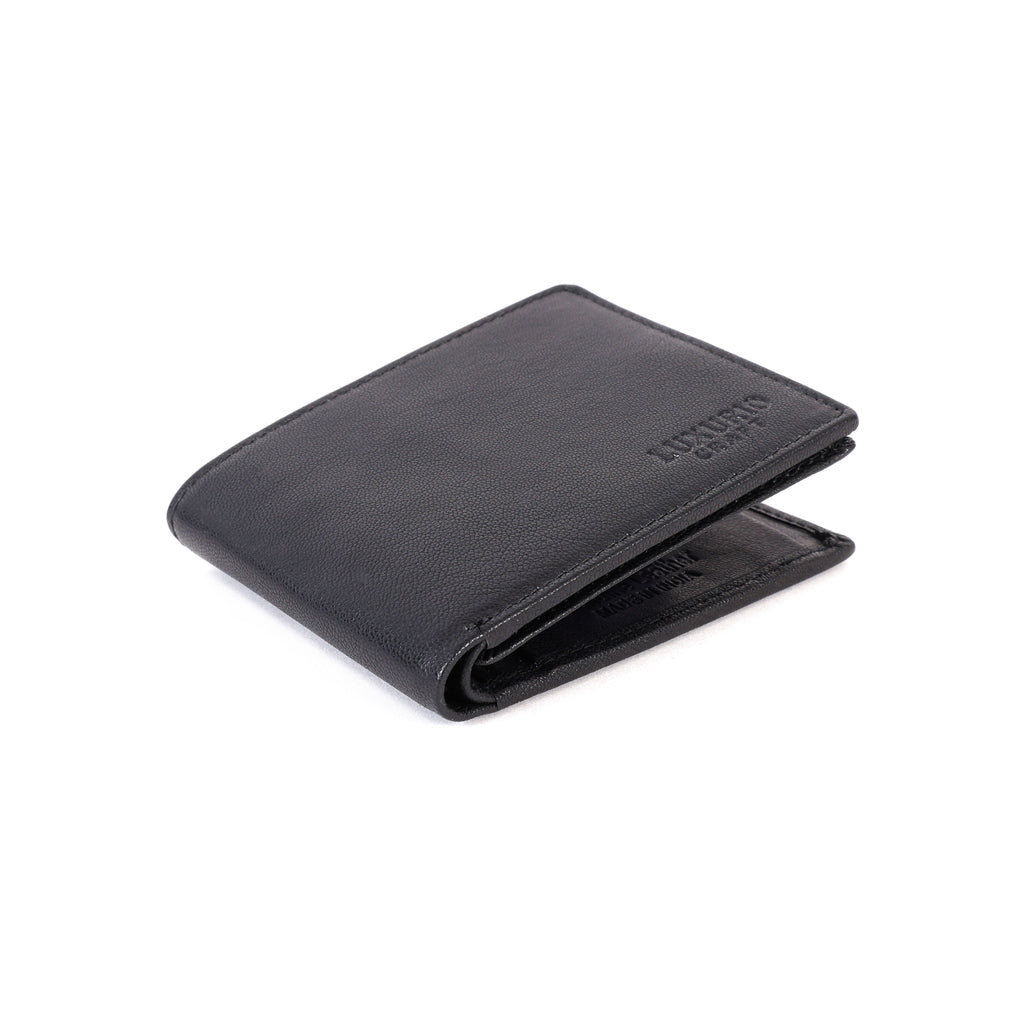 Classic Black Leather Wallet for Men – Elegant, Durable & Slim Design