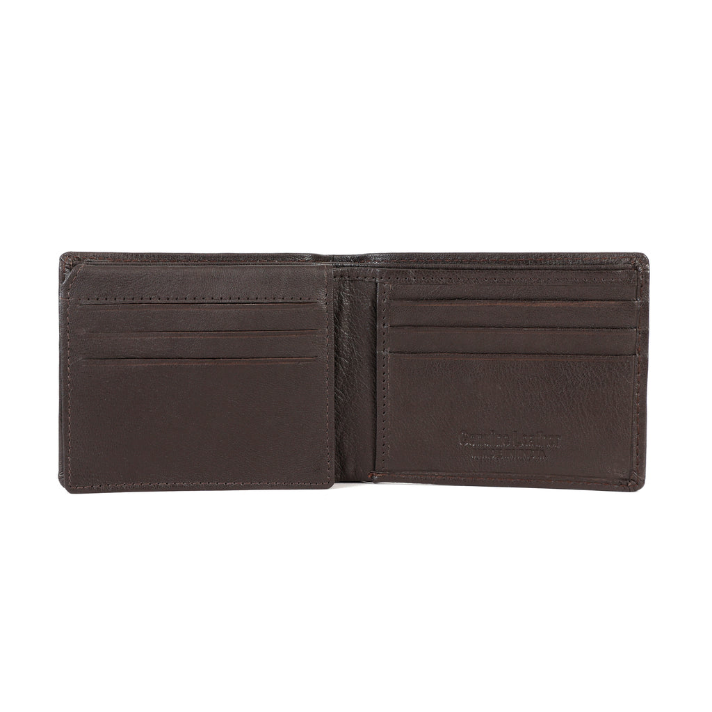 Premium Brown Leather Wallet for Men – Genuine Leather Classic Bifold Wallet