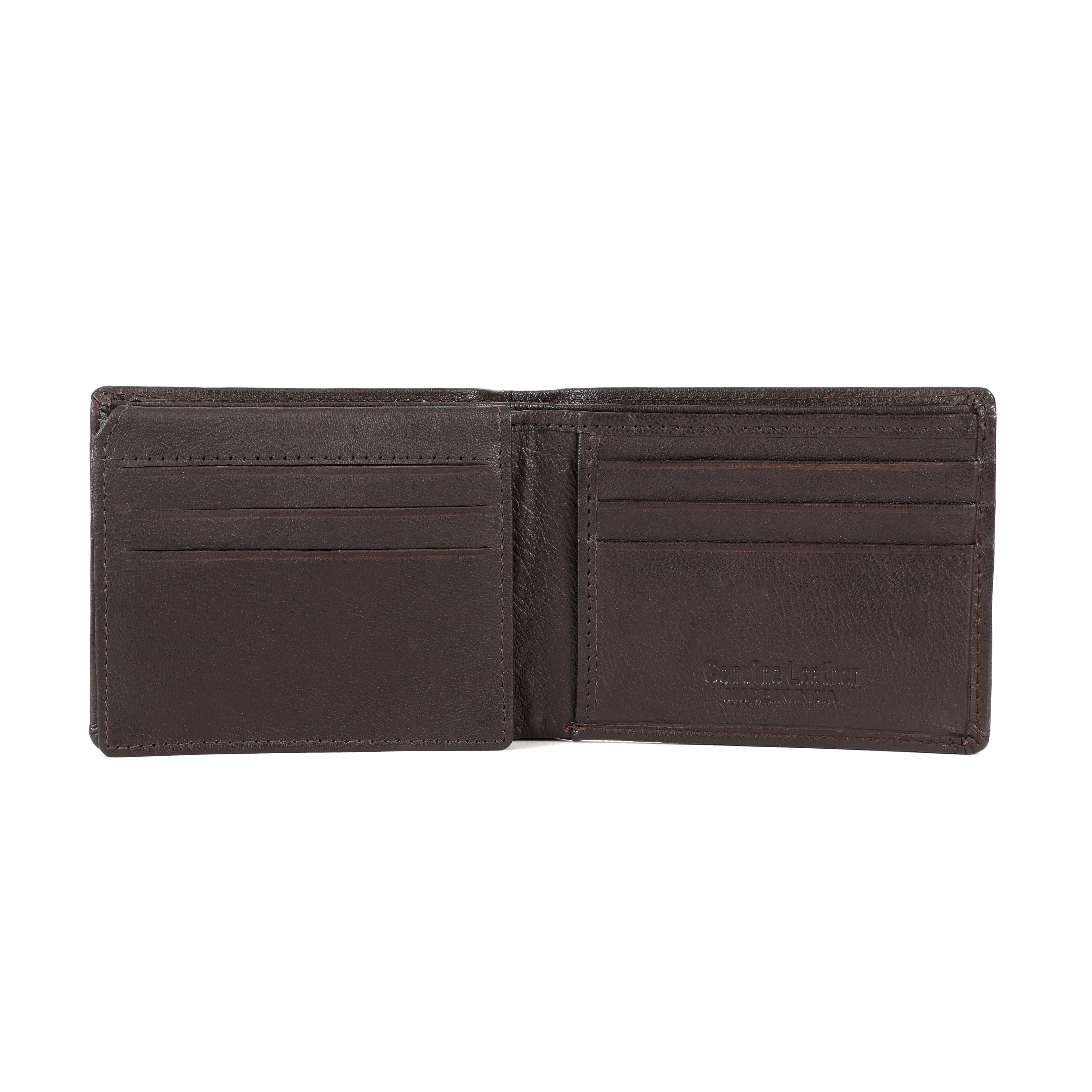 Premium Brown Leather Wallet for Men – Genuine Leather Classic Bifold Wallet