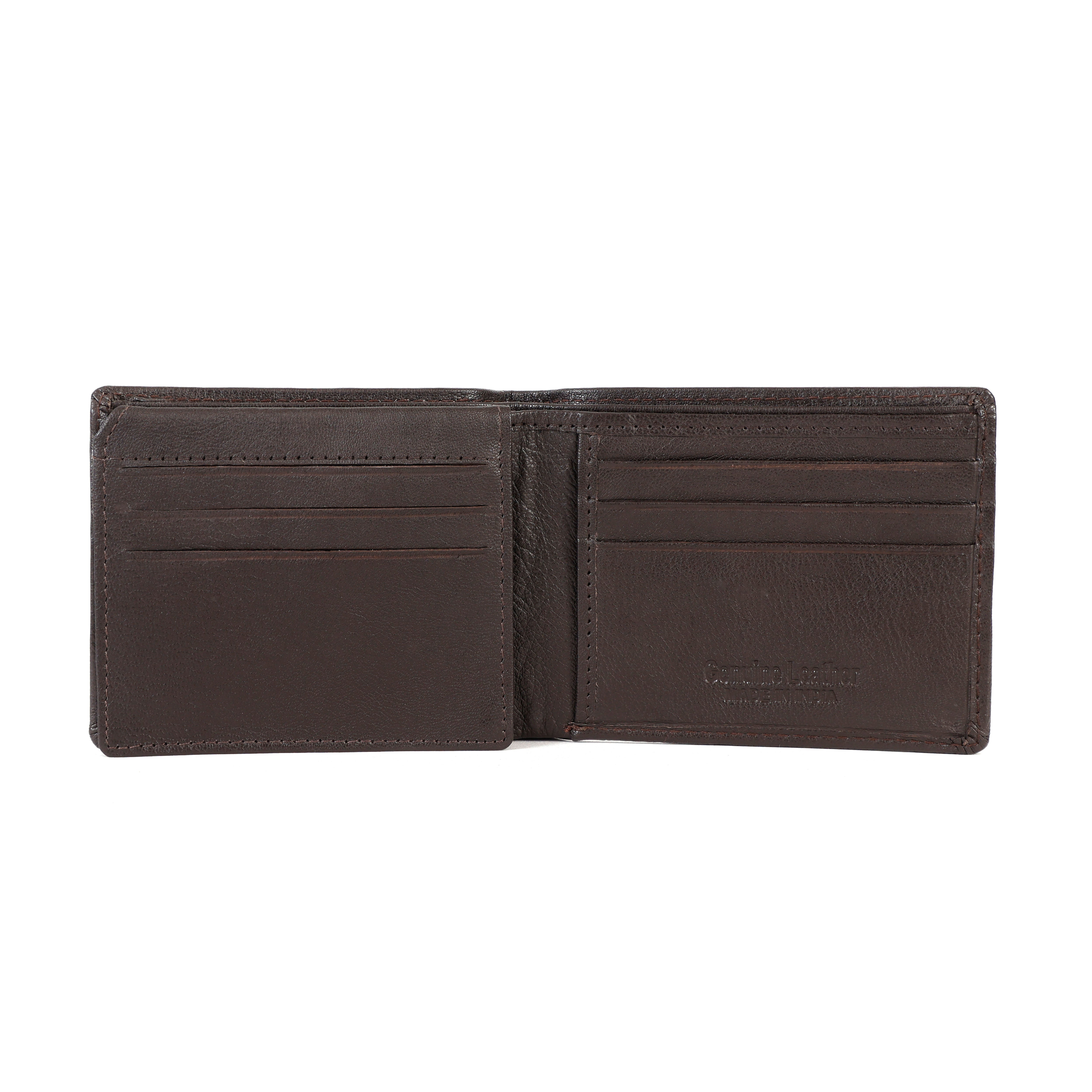 Premium Brown Leather Wallet for Men – Genuine Leather Classic Bifold Wallet