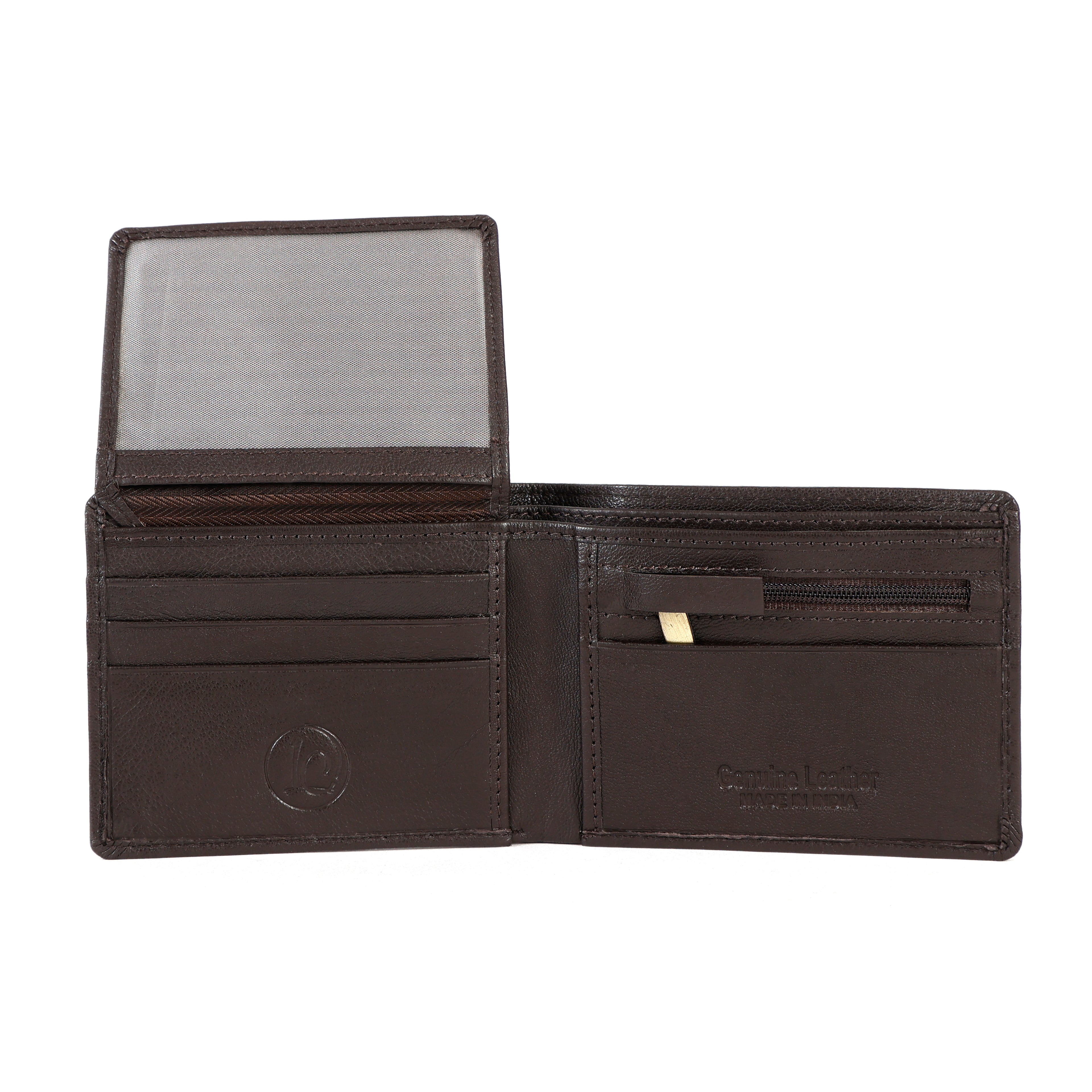 Brown Genuine Leather Wallet for Men – Premium Slim Bifold Wallet with Multiple Card Slots