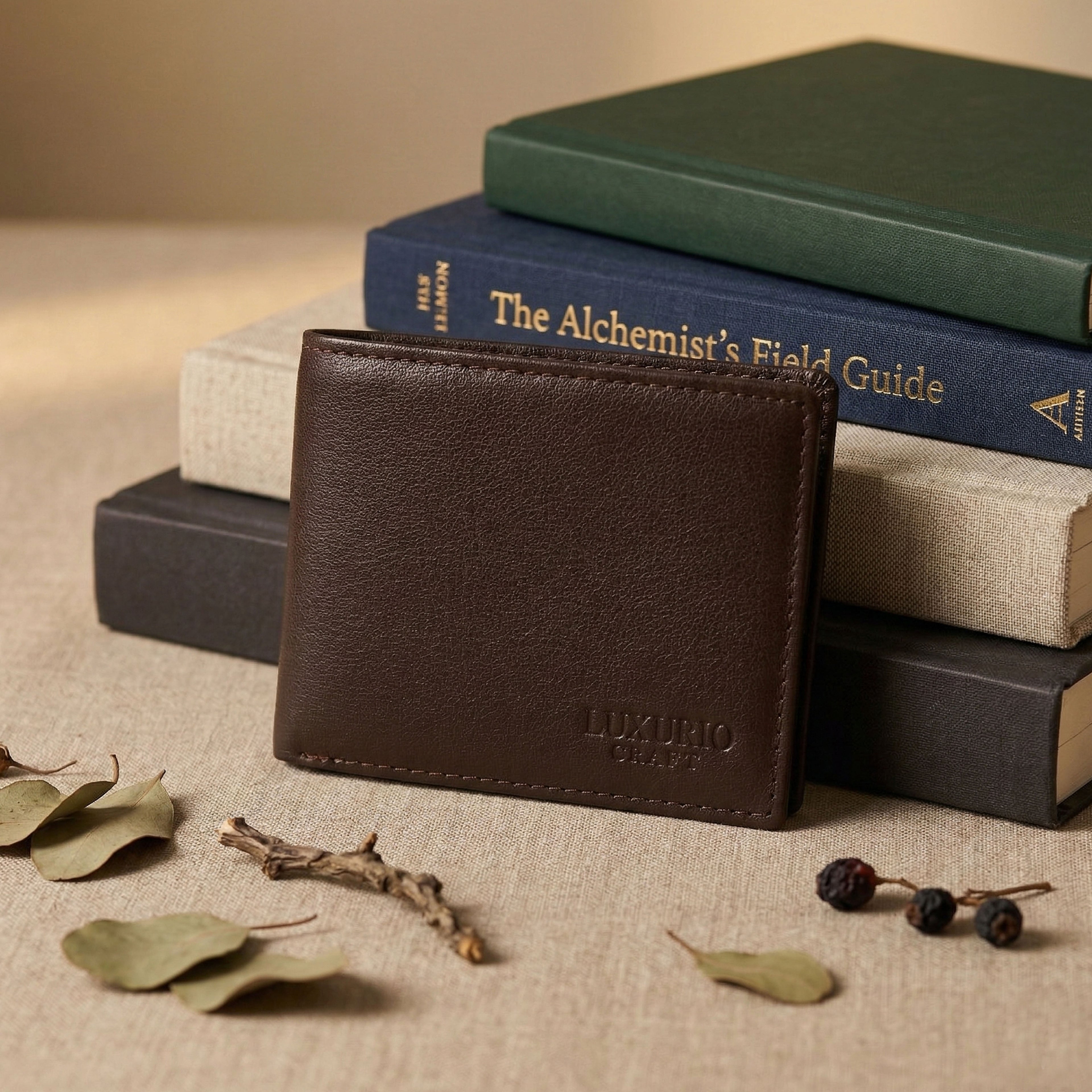 Premium Brown Leather Wallet for Men – Genuine Leather Classic Bifold Wallet