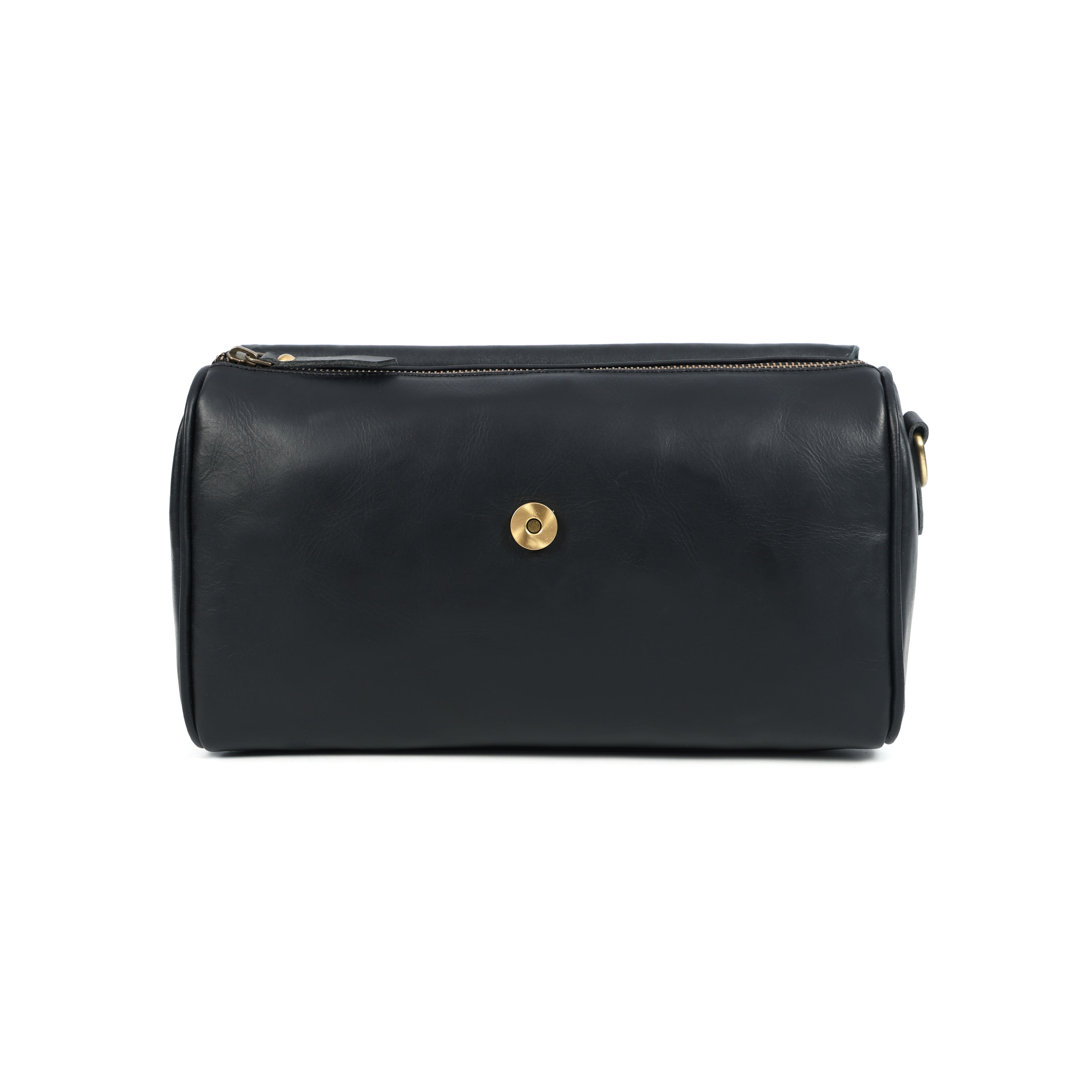 Premium Black Leather Shoulder Bag – Floral Embroidered Chic Elegance