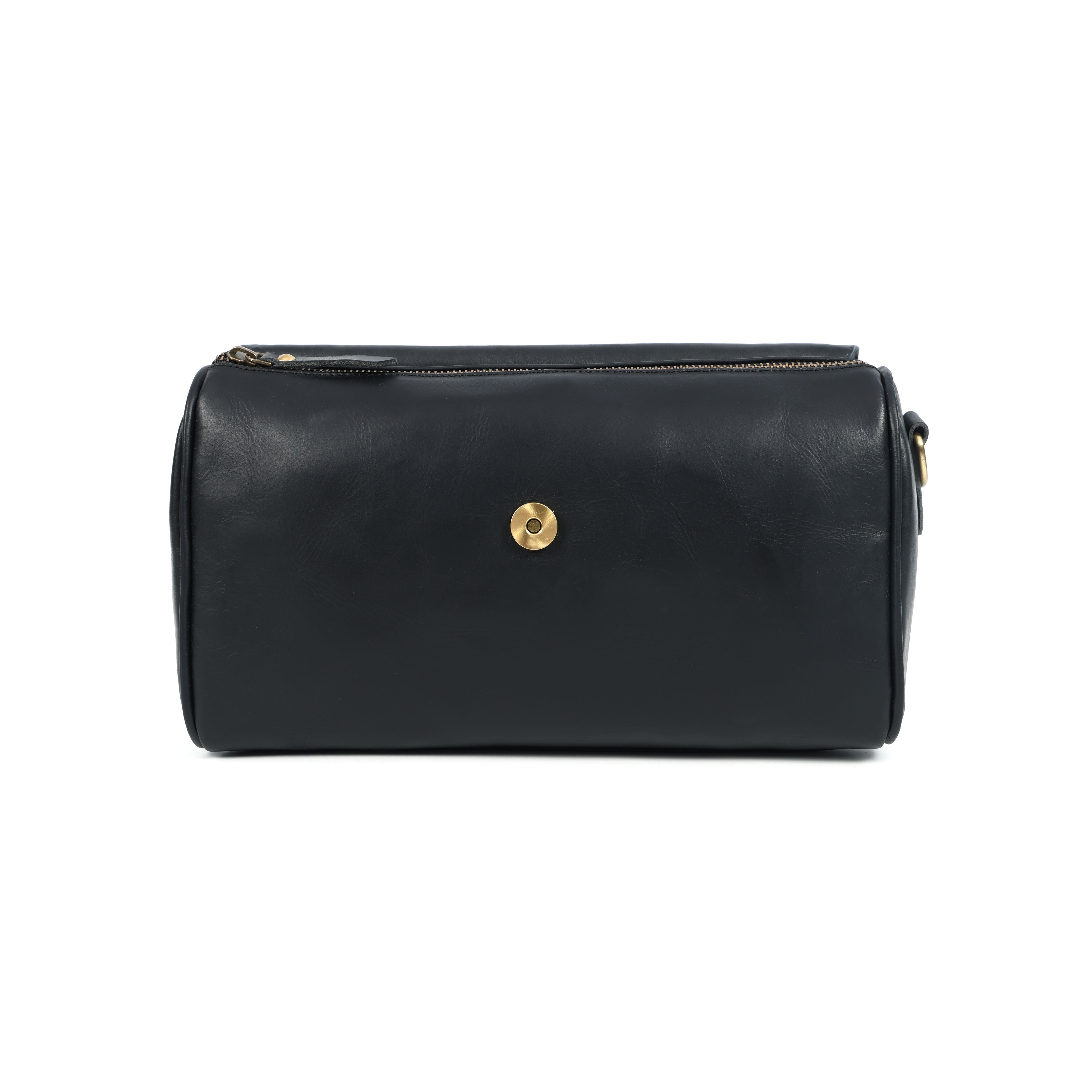 Premium Black Leather Shoulder Bag – Floral Embroidered Chic Elegance