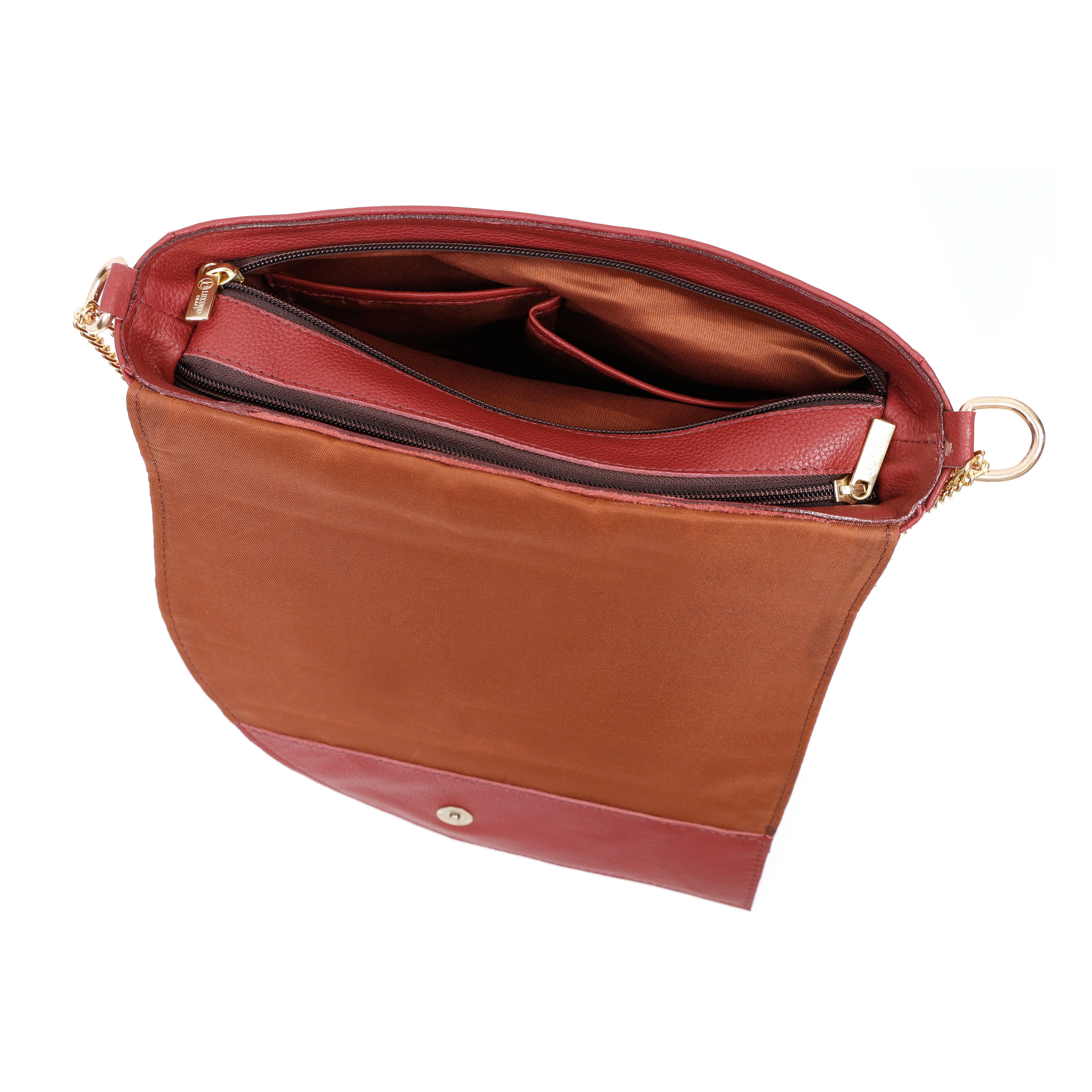 Luxurio Craft Red Sling Bag – Elegant Style with Everyday Comfort