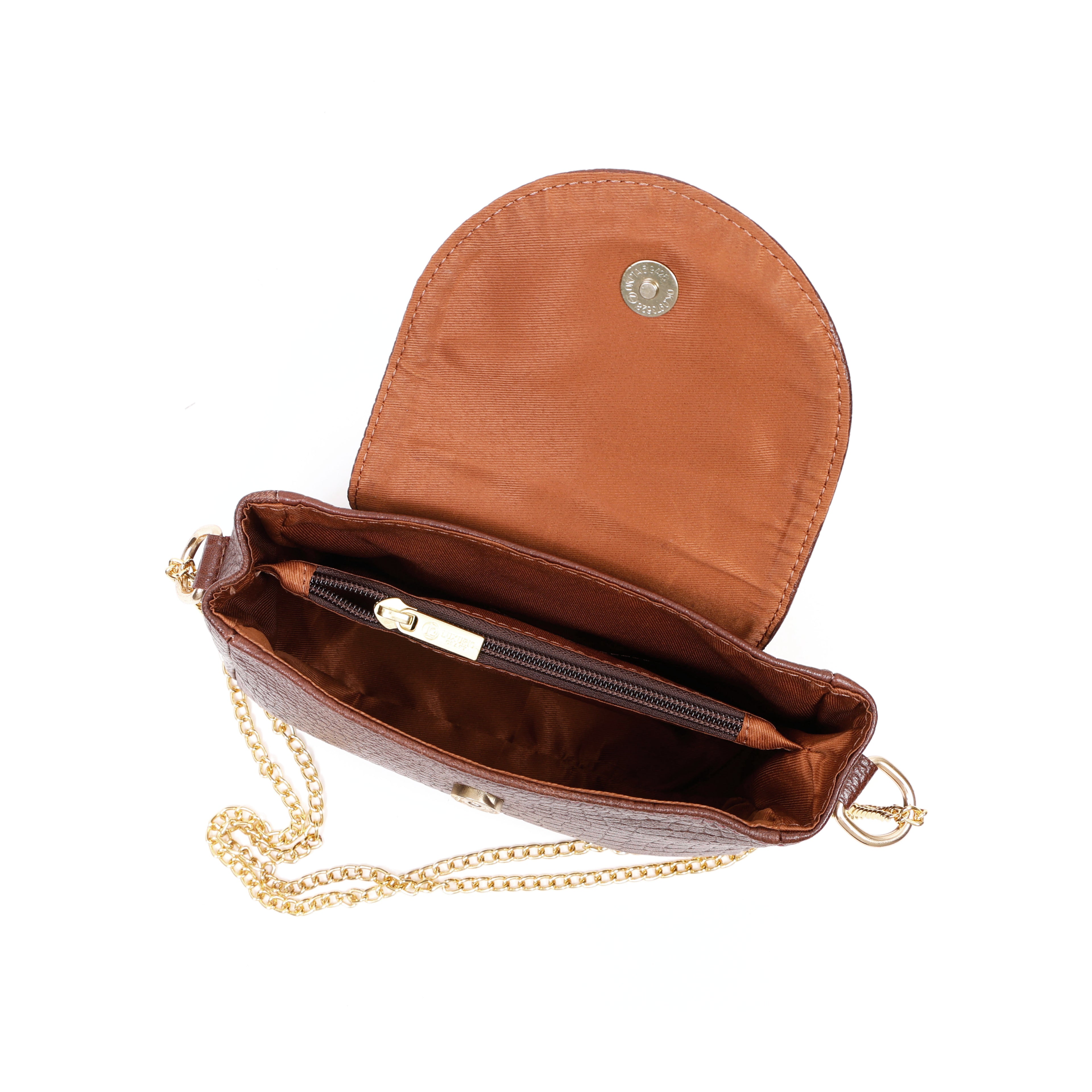 Luxurio Craft Brown Coco Sling Bag – Classic Elegance with Modern Utility