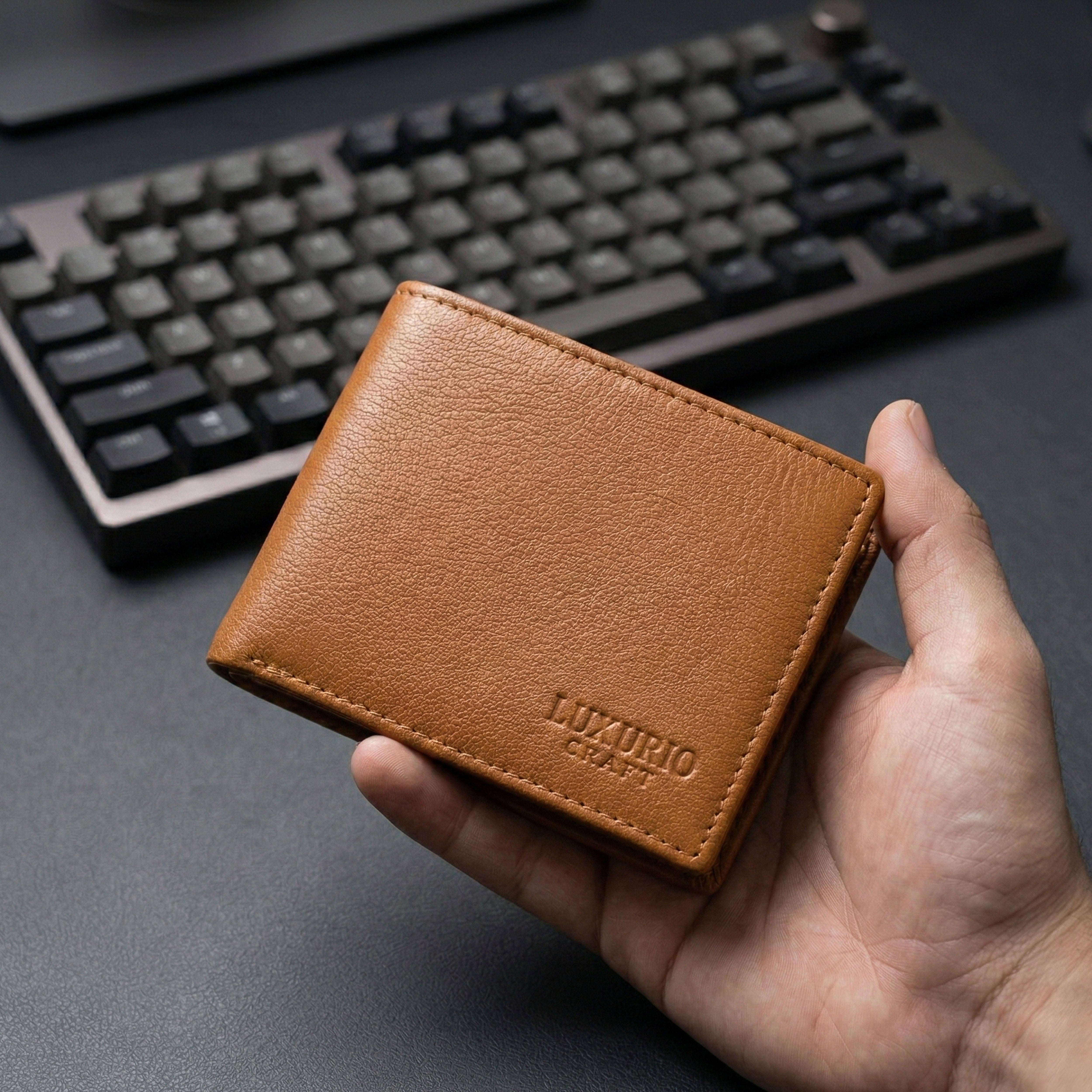 Premium Tan Leather Wallet for Men – Slim, Stylish & Durable