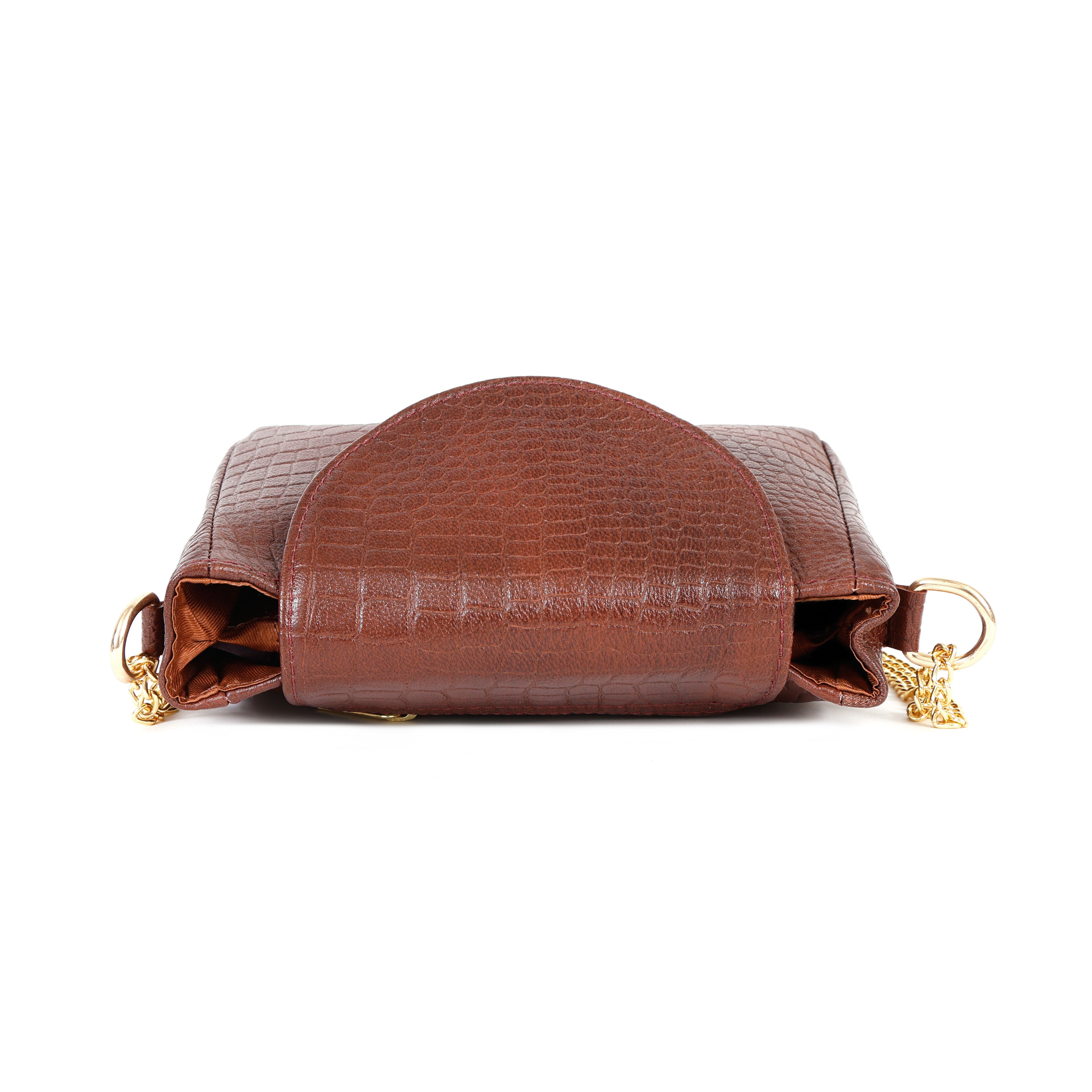 Luxurio Craft Brown Coco Sling Bag – Classic Elegance with Modern Utility