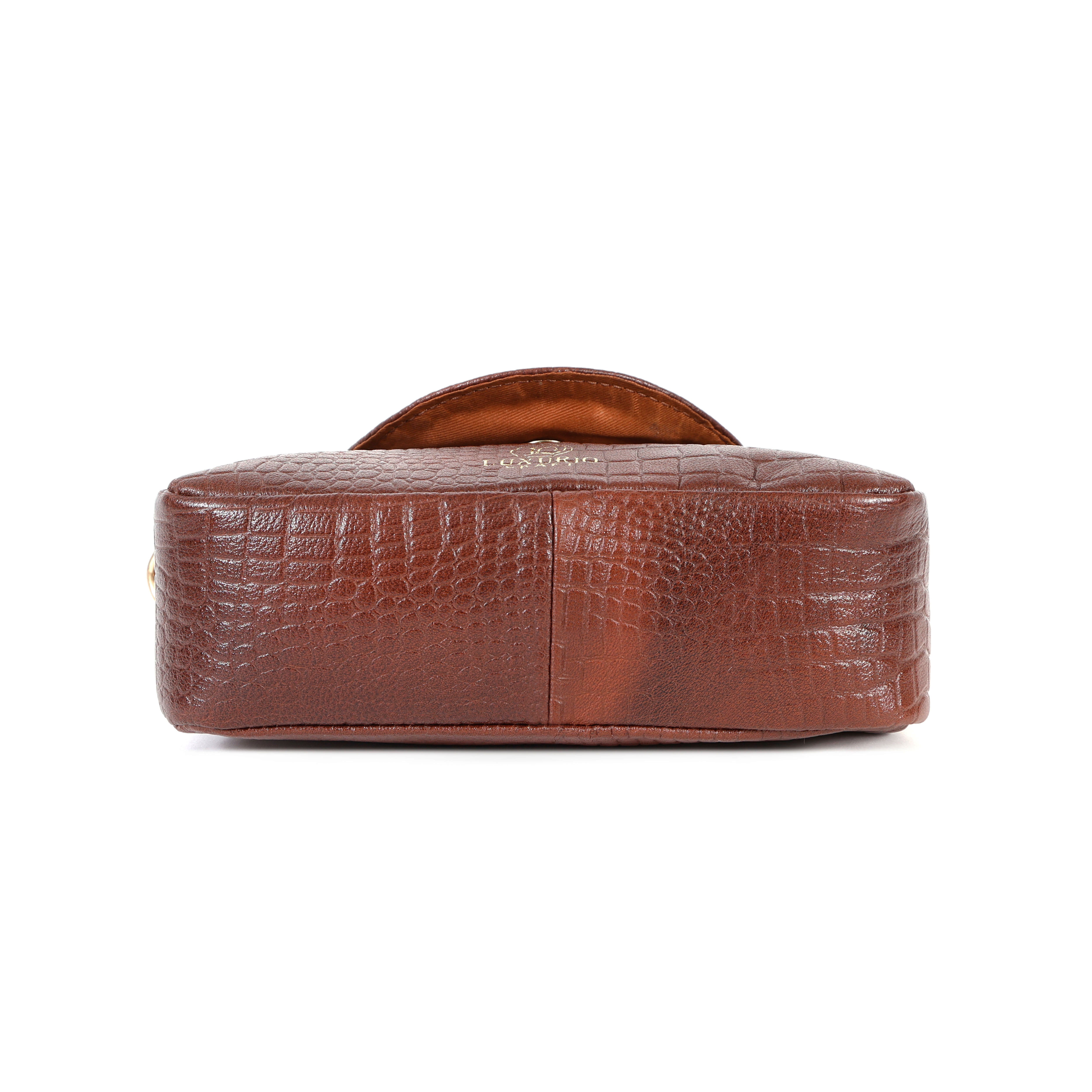 Luxurio Craft Brown Coco Sling Bag – Classic Elegance with Modern Utility