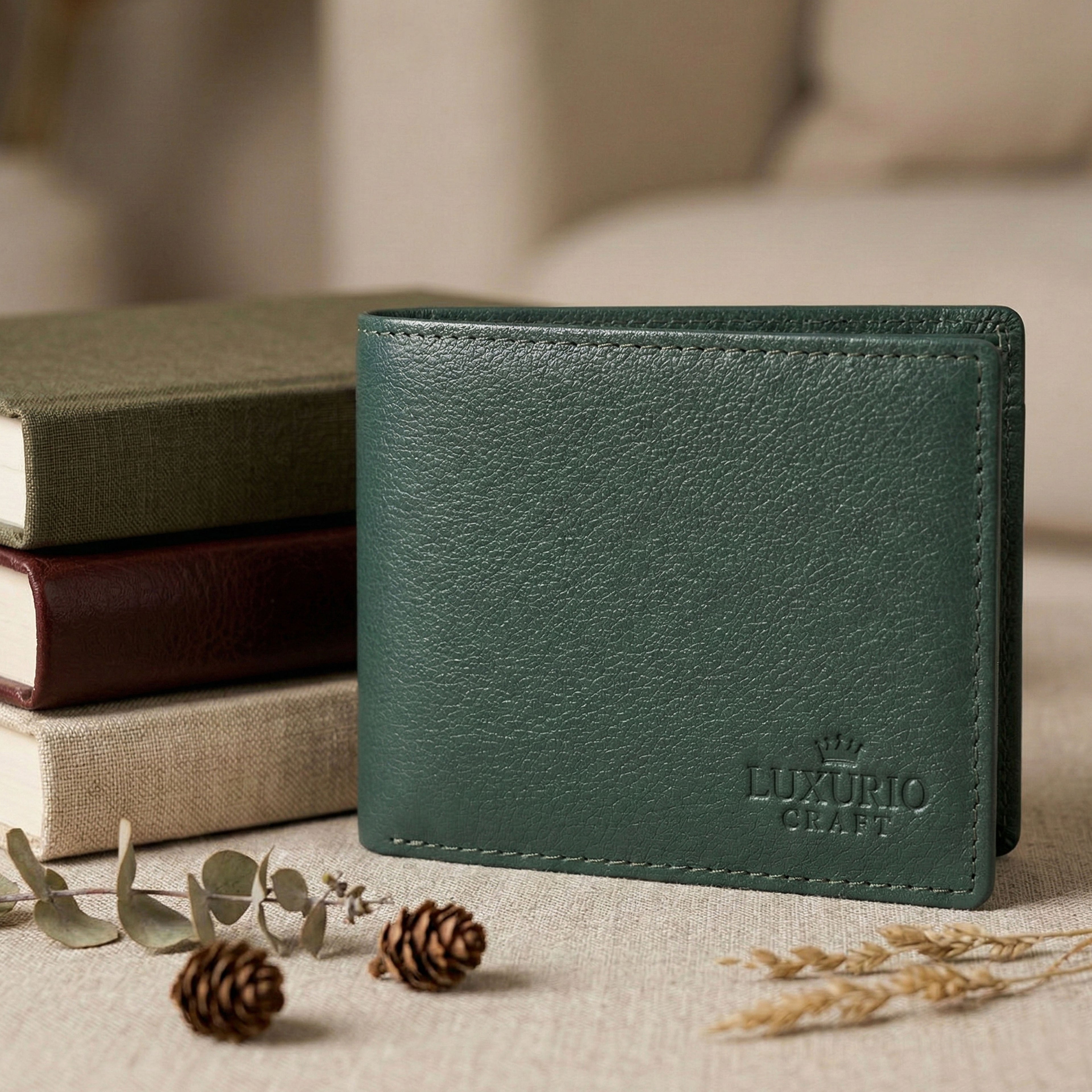 Green Leather Wallet for Men – Premium, Slim & Stylish Everyday Wallet