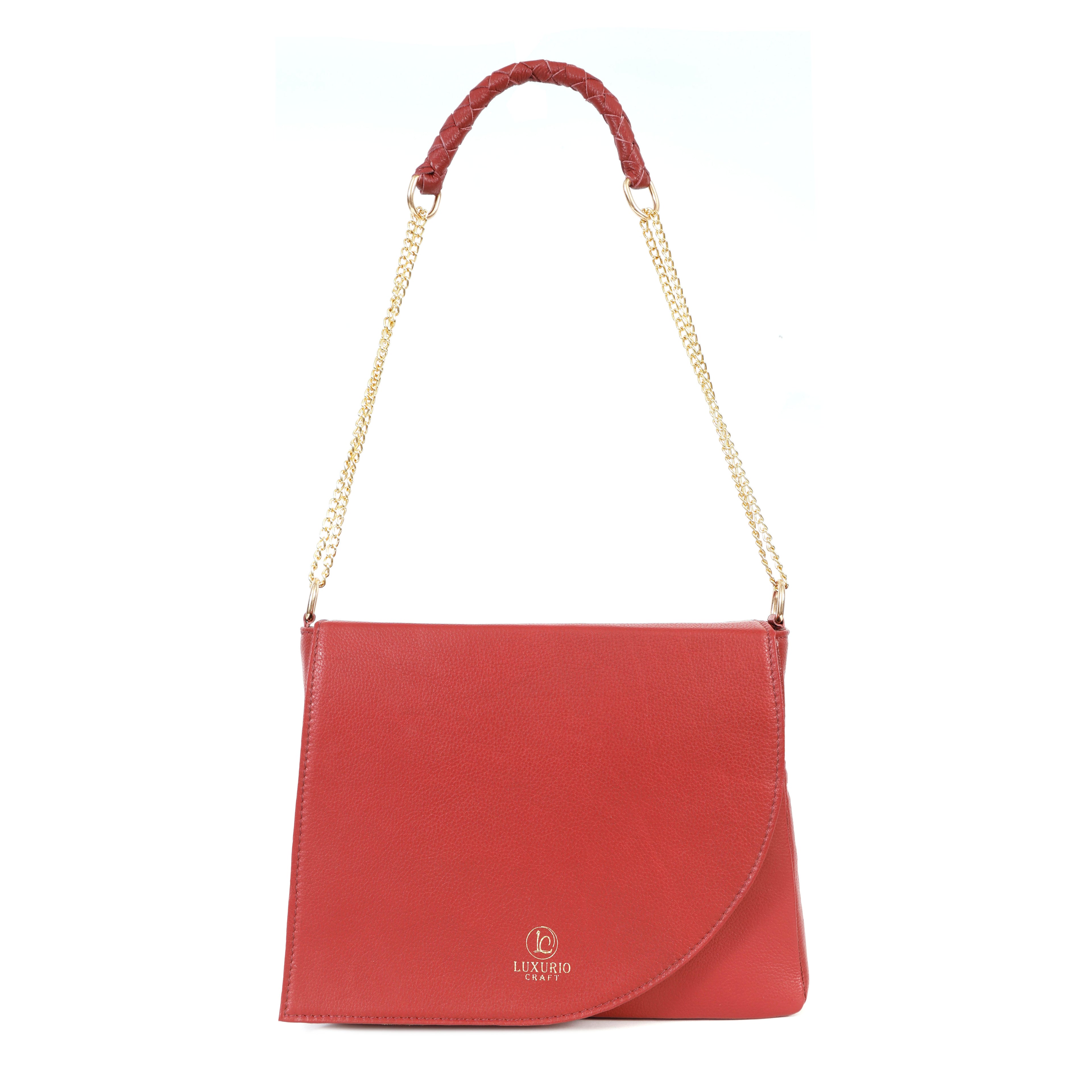 Luxurio Craft Red Sling Bag – Elegant Style with Everyday Comfort