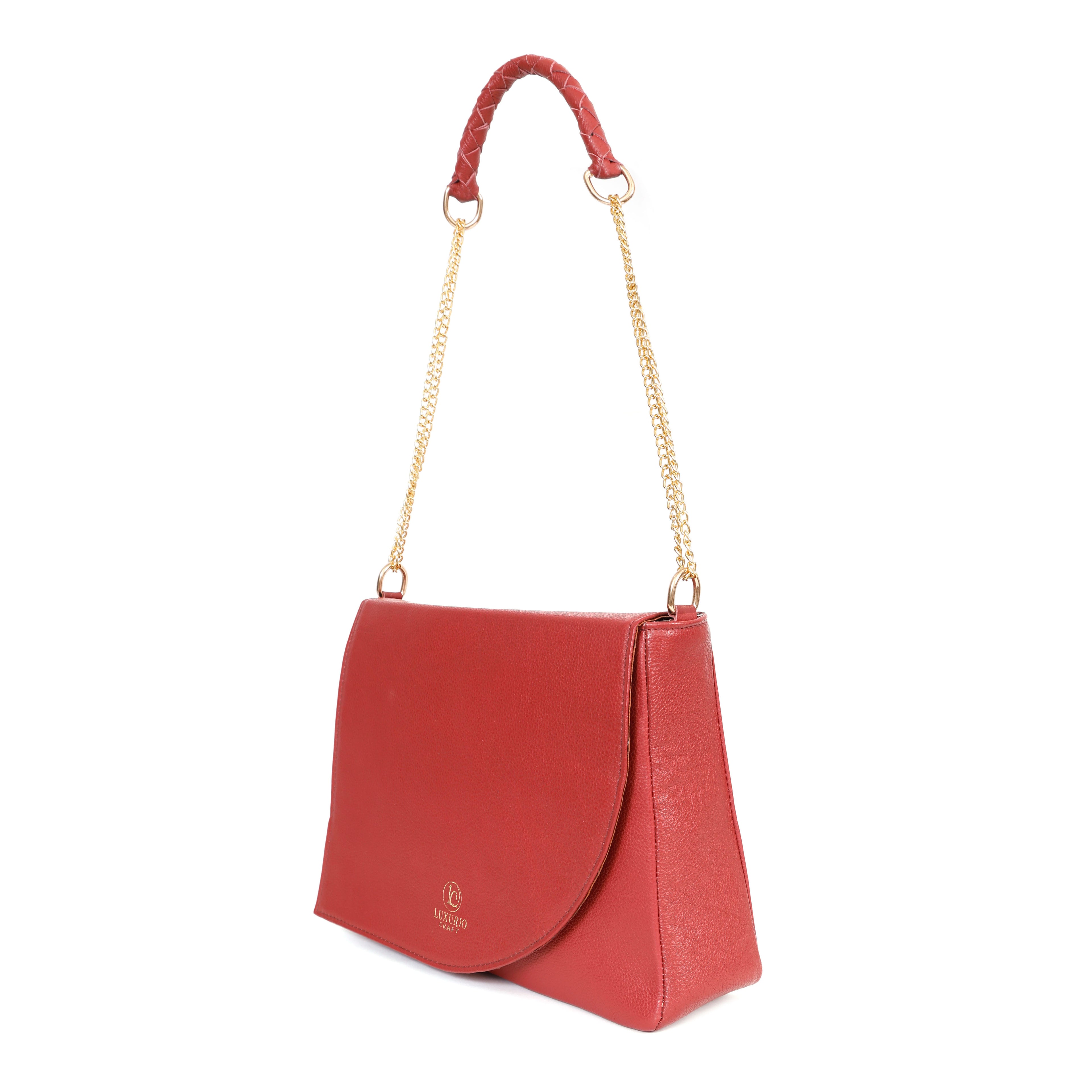 Luxurio Craft Red Sling Bag – Elegant Style with Everyday Comfort