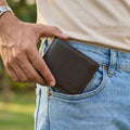 Premium Brown Leather Wallet for Men – Genuine Leather Bifold Wallet with ID Window