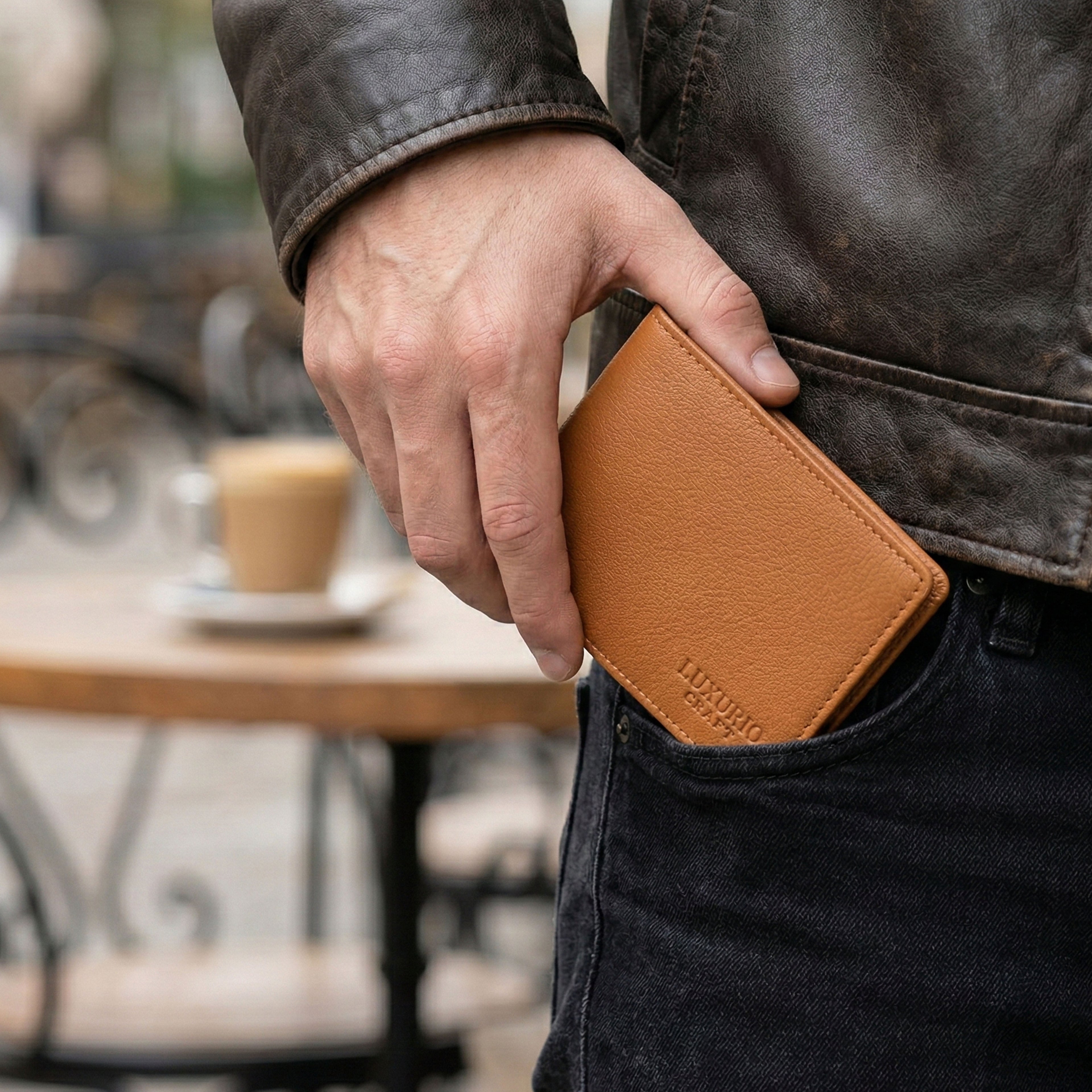 Premium Tan Leather Wallet for Men – Slim, Stylish & Durable