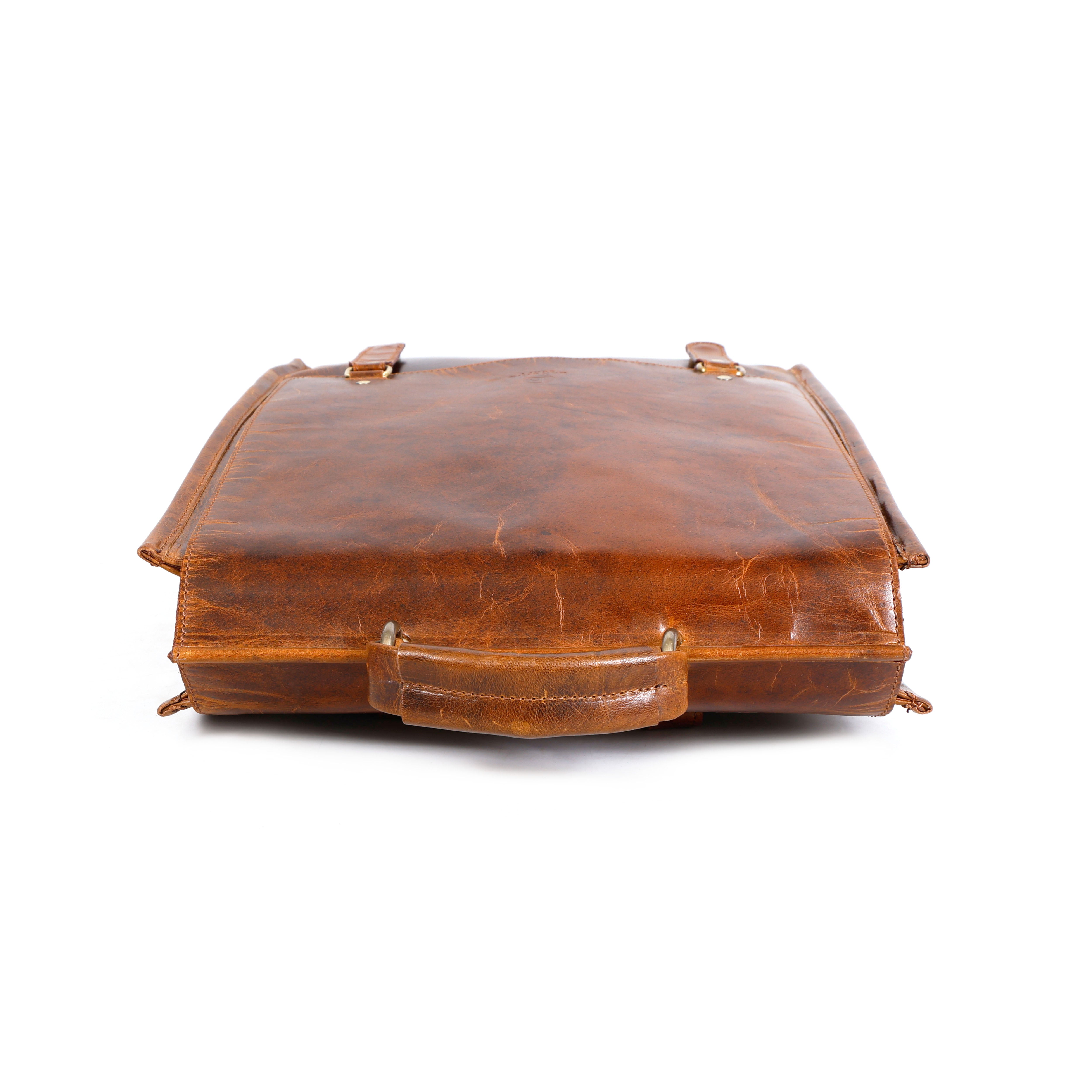 Luxurio Craft Genuine Leather Backpack for Men & Women | Vintage Handmade Leather Laptop Bag | Office, Travel & College Use | Brown