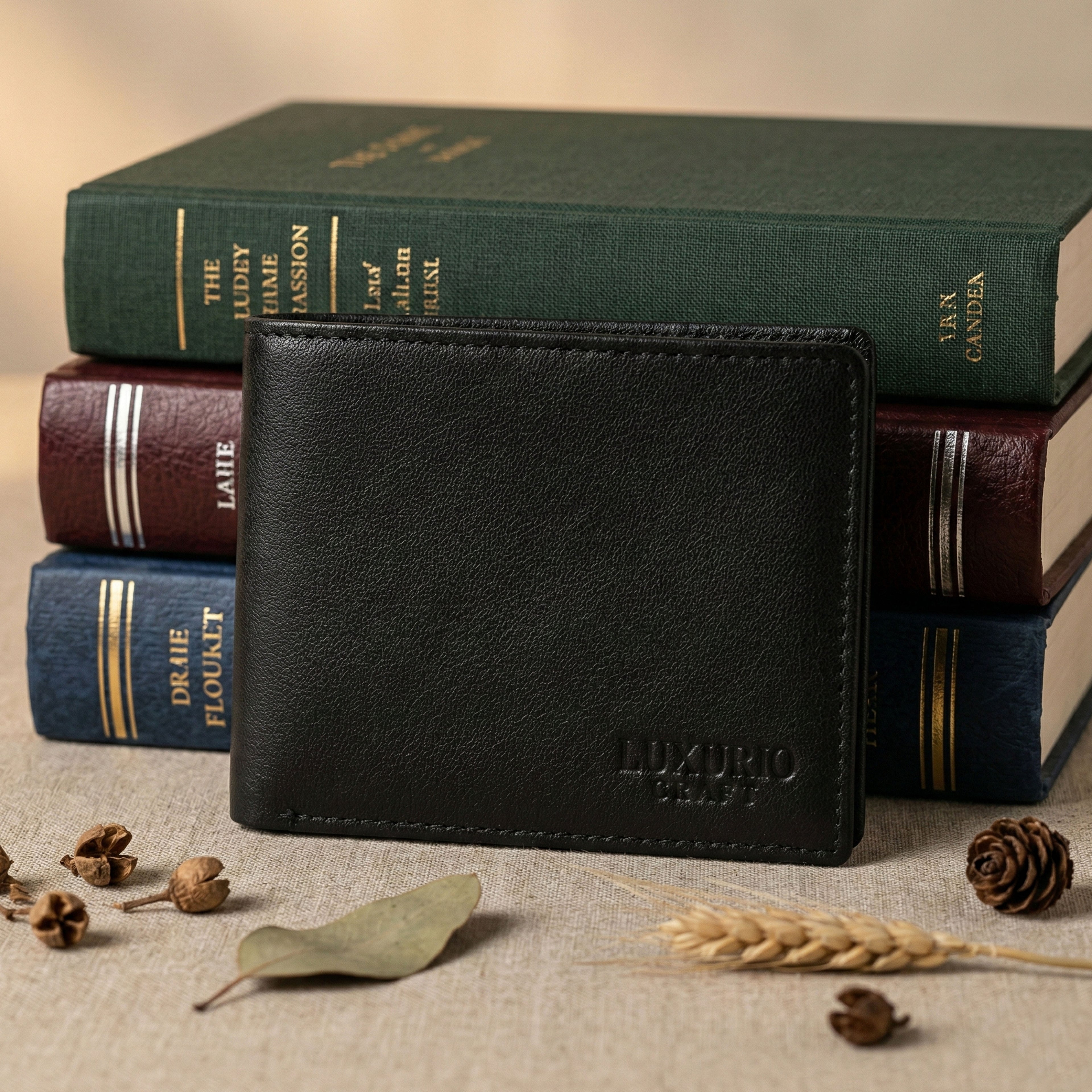 Premium Black Leather Wallet – Slim Minimalist Wallet for Men