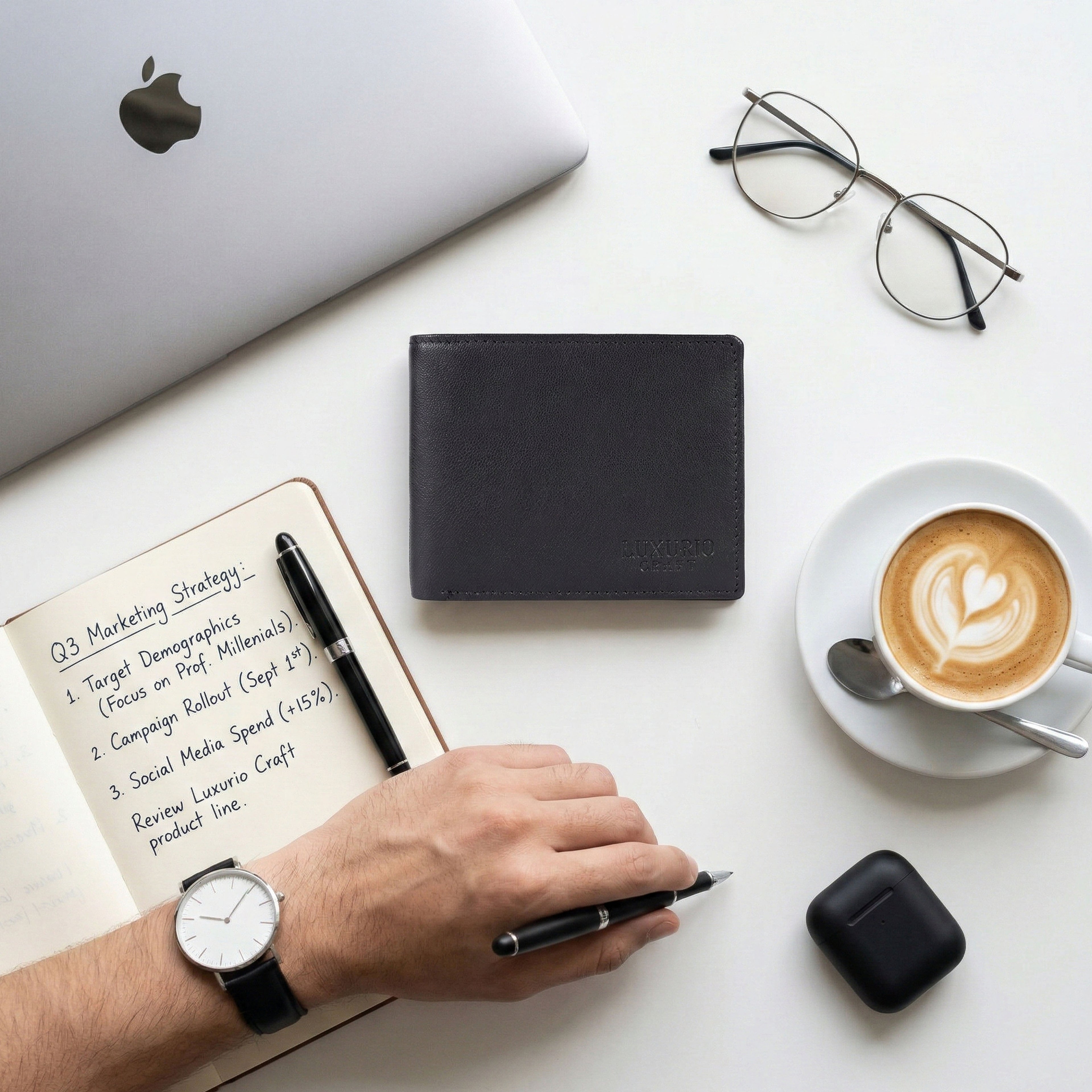 Black Leather Wallet for Men – Premium Slim Genuine Leather Wallet