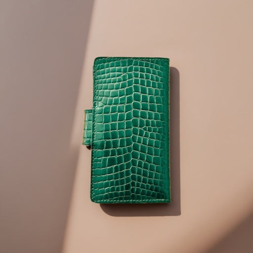 Dark Green Croo Print Passport Holder Wallet – Stylish & Secure (Unisex)