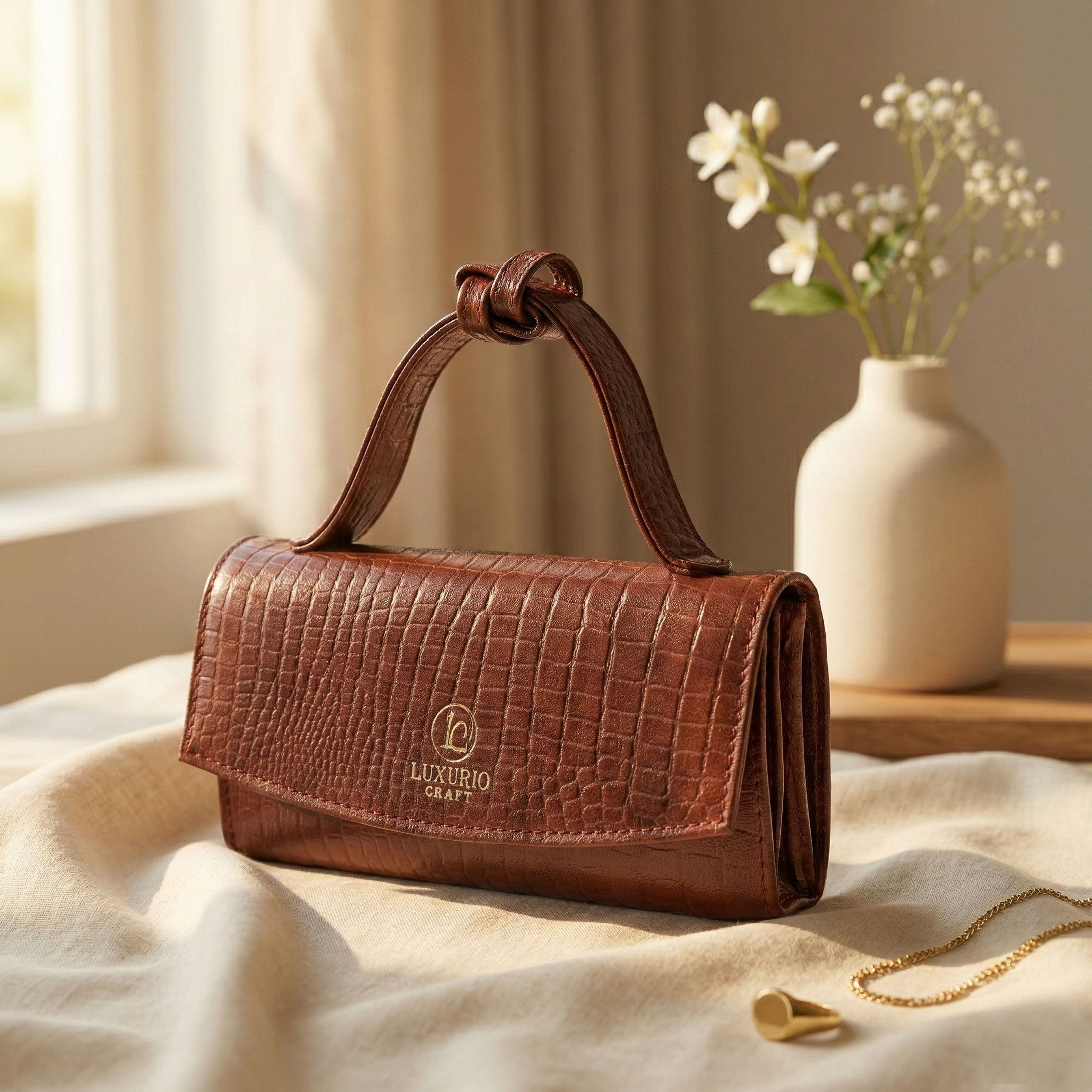Luxurio Craft Brown Coco Sling Bag – Premium, Stylish & Perfect for Everyday Use
