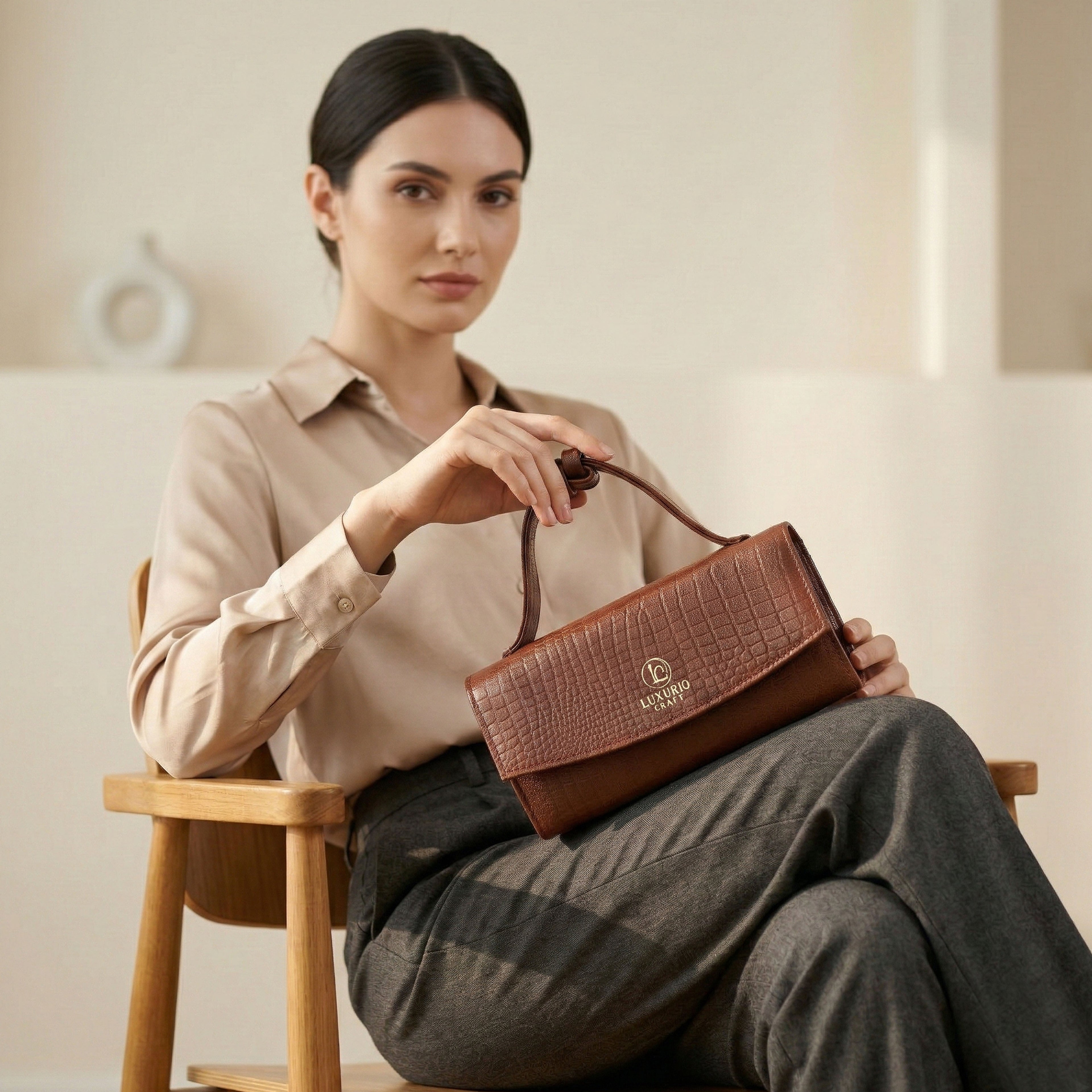 Luxurio Craft Brown Coco Sling Bag – Premium, Stylish & Perfect for Everyday Use