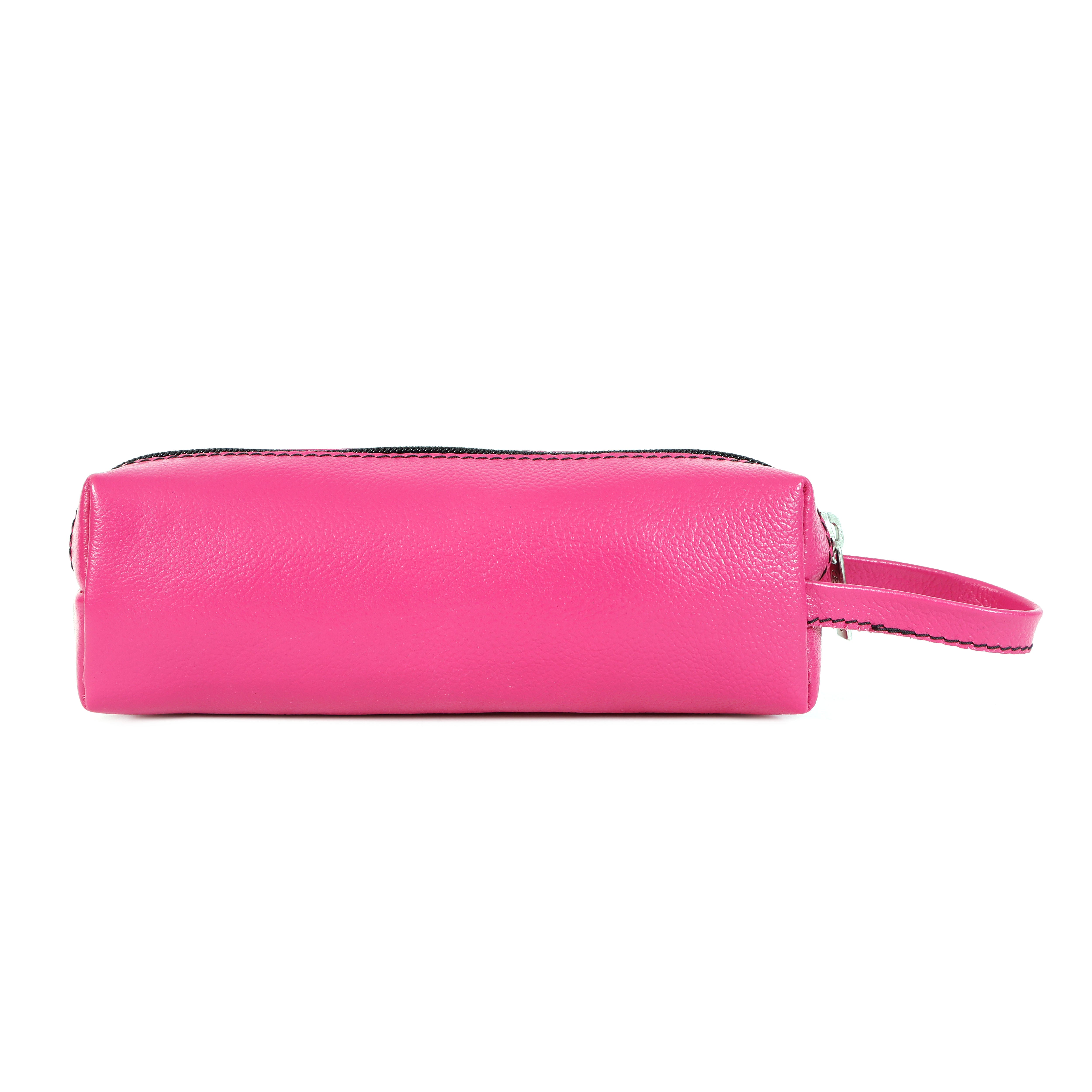 Luxurio Craft Premium Leather Pencil Case | Stylish Pink Zippered Stationery Organizer | Elegant Pen & Accessory Pouch for Office & School