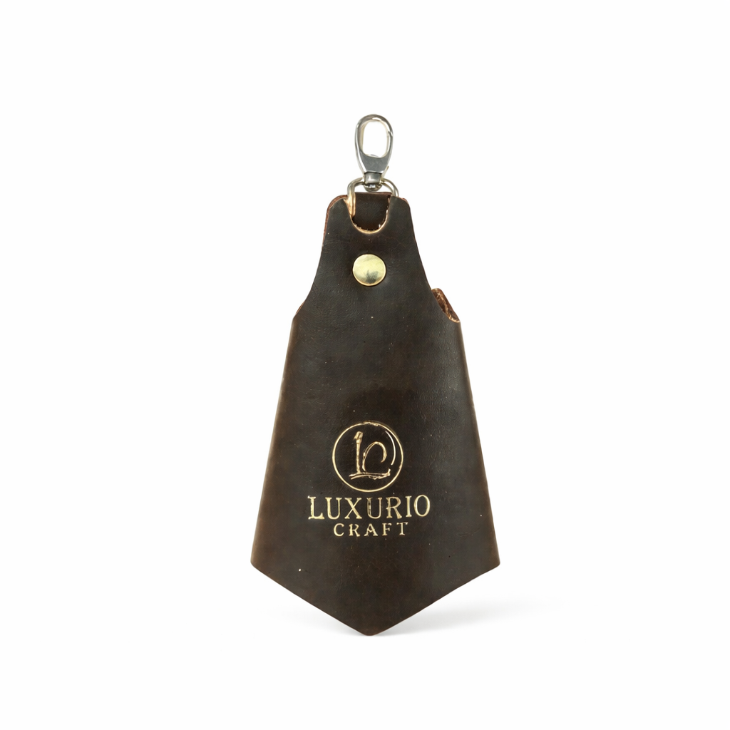 Brown Leather Batman Design Key Ring – Stylish & Durable (Unisex)