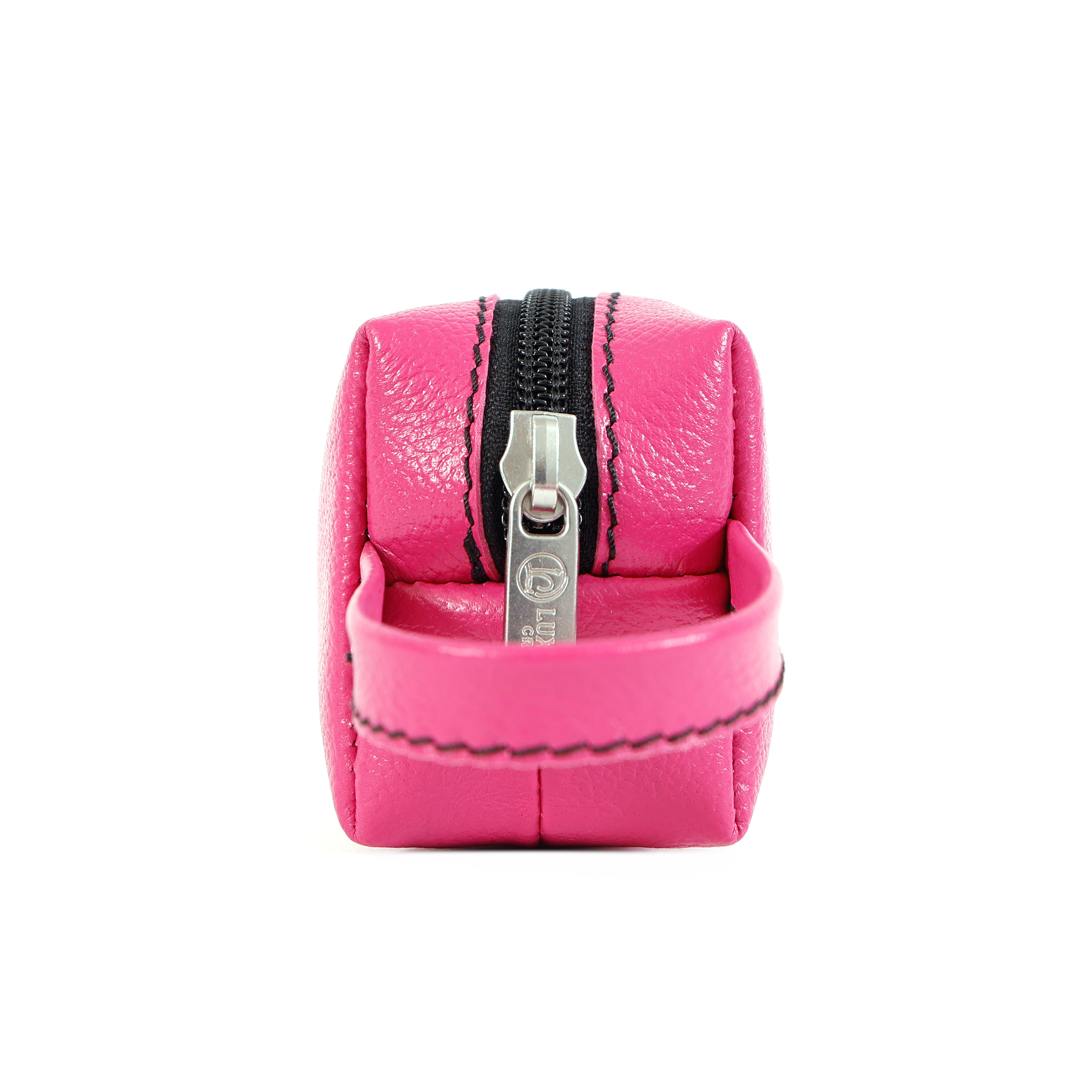 Luxurio Craft Premium Leather Pencil Case | Stylish Pink Zippered Stationery Organizer | Elegant Pen & Accessory Pouch for Office & School